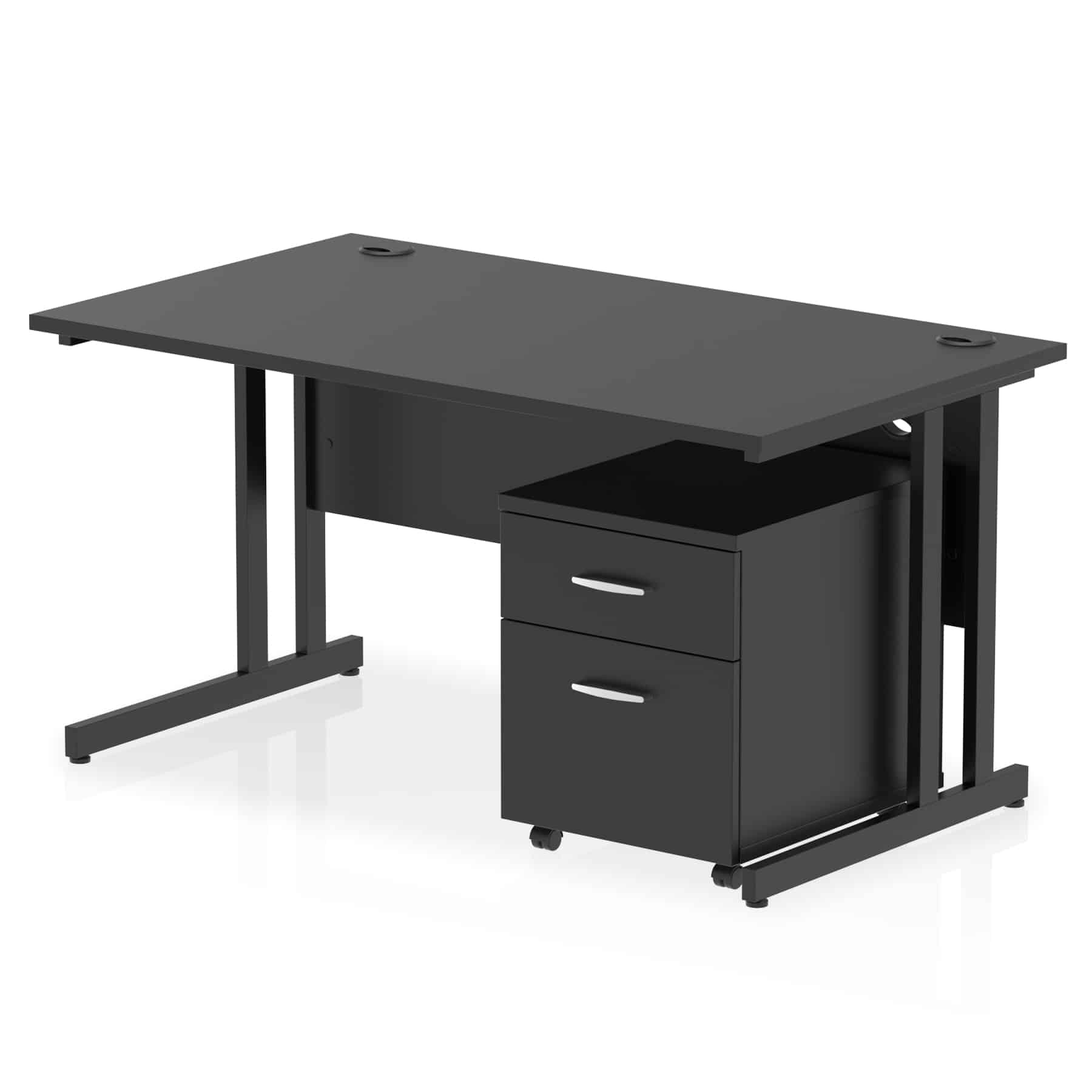 Impulse 1400mm Cantilever Straight Desk With Mobile Pedestal - Image 26