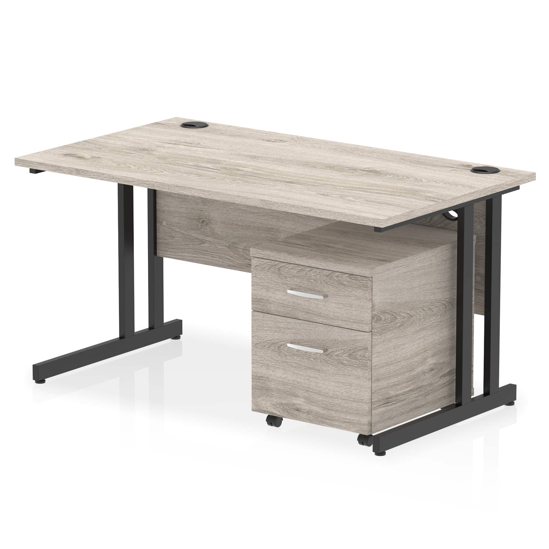 Impulse 1400mm Cantilever Straight Desk With Mobile Pedestal - Image 27