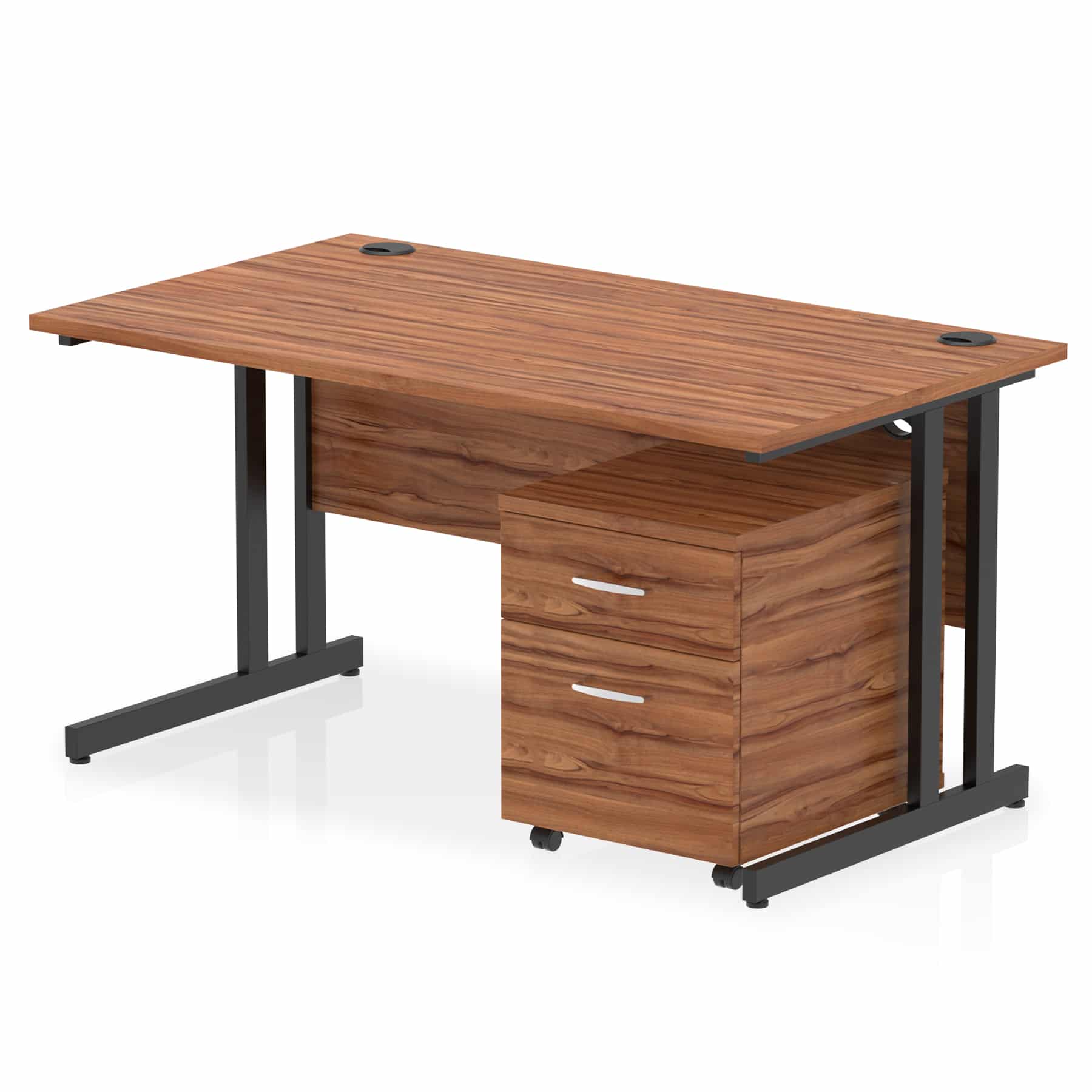 Impulse 1400mm Cantilever Straight Desk With Mobile Pedestal - Image 31