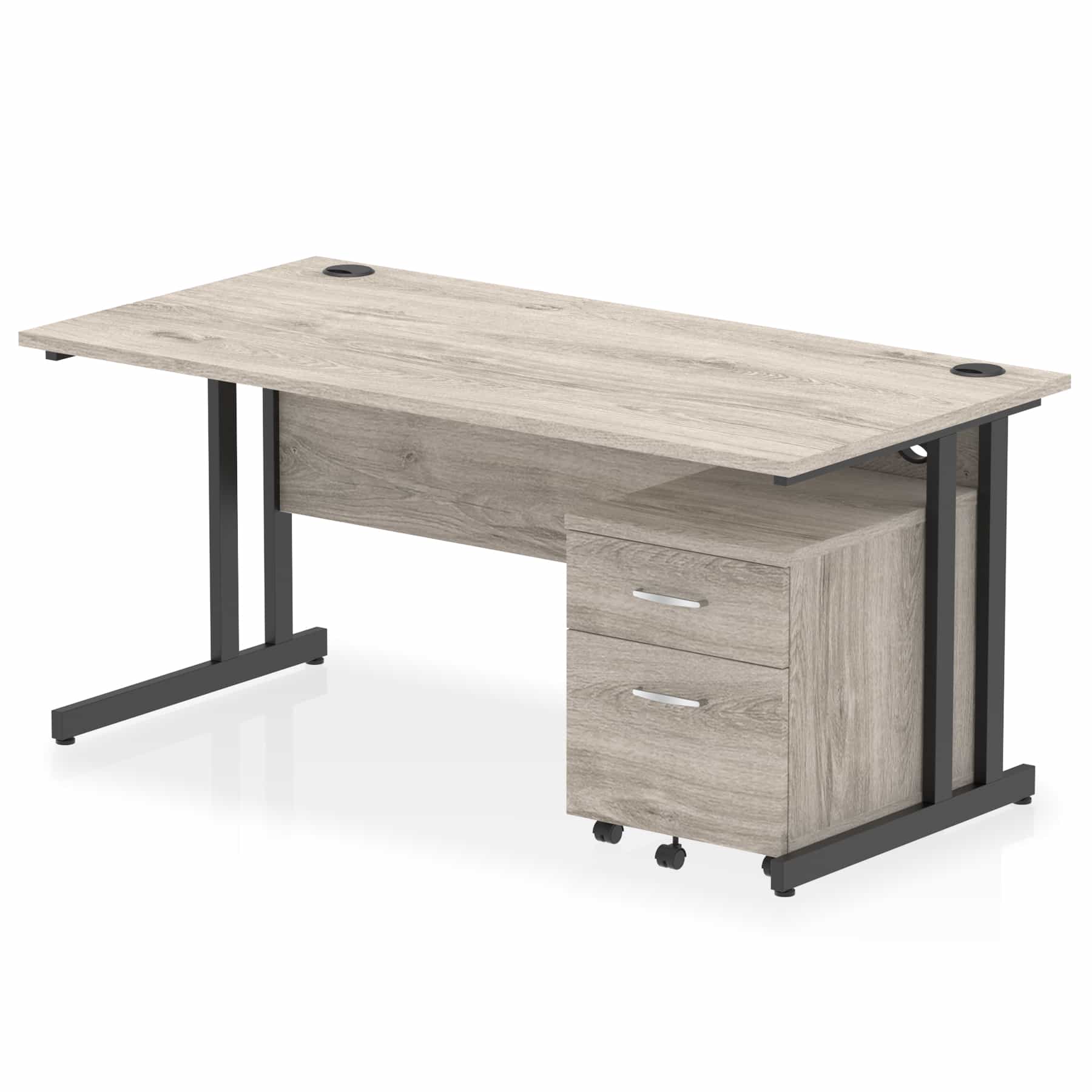 Impulse 1600mm Cantilever Straight Desk With Mobile Pedestal - Image 27