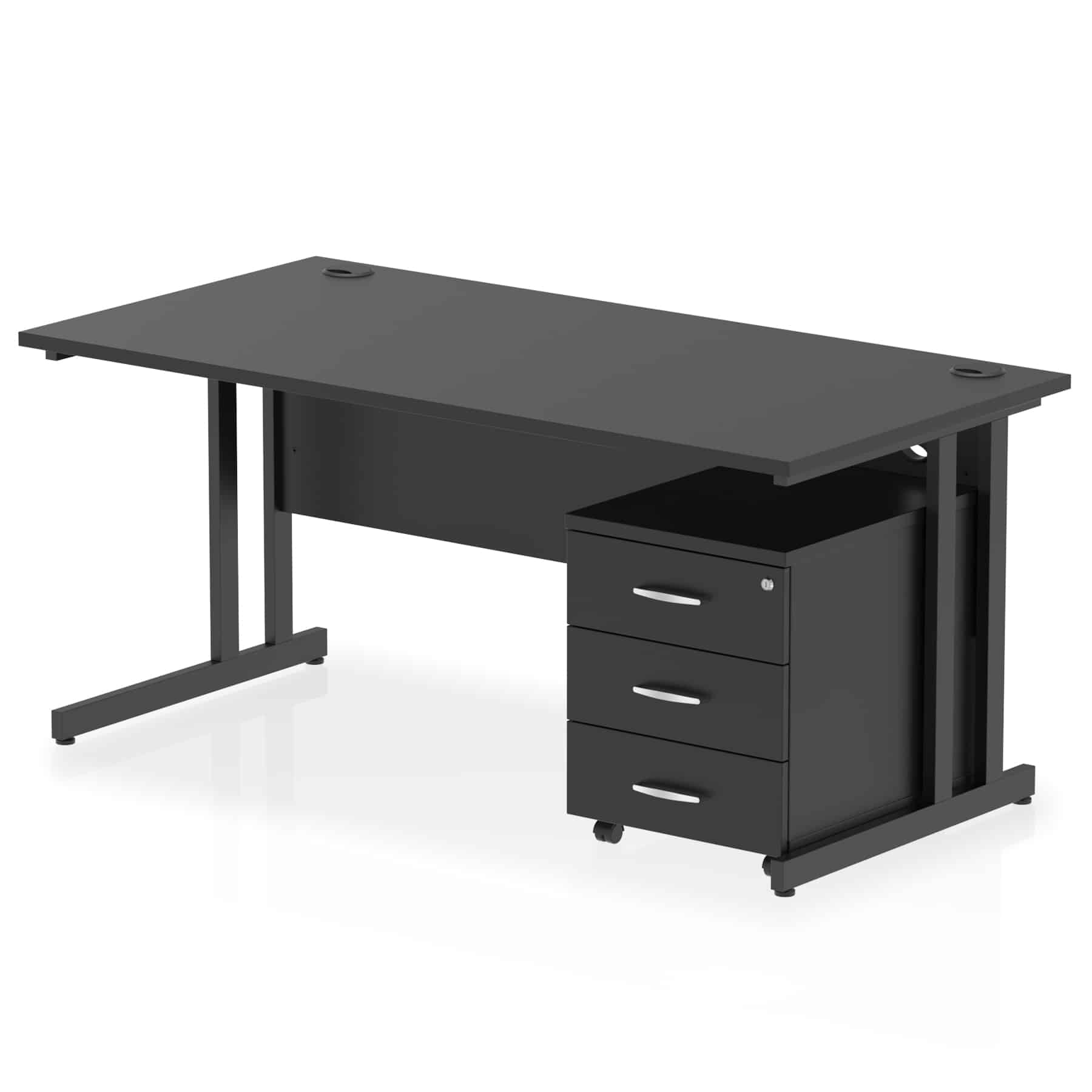 Impulse 1600mm Cantilever Straight Desk With Mobile Pedestal - Image 33