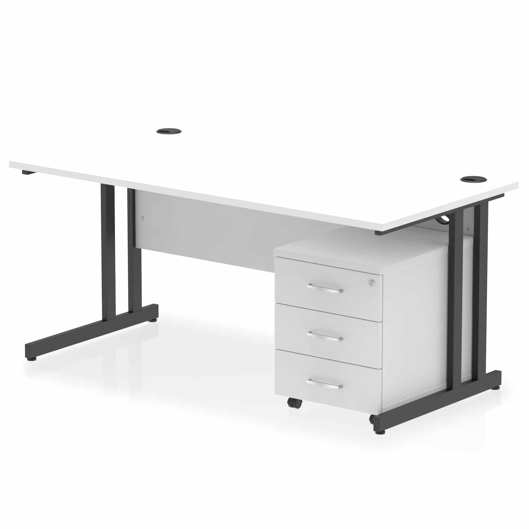 Impulse 1600mm Cantilever Straight Desk With Mobile Pedestal - Image 37