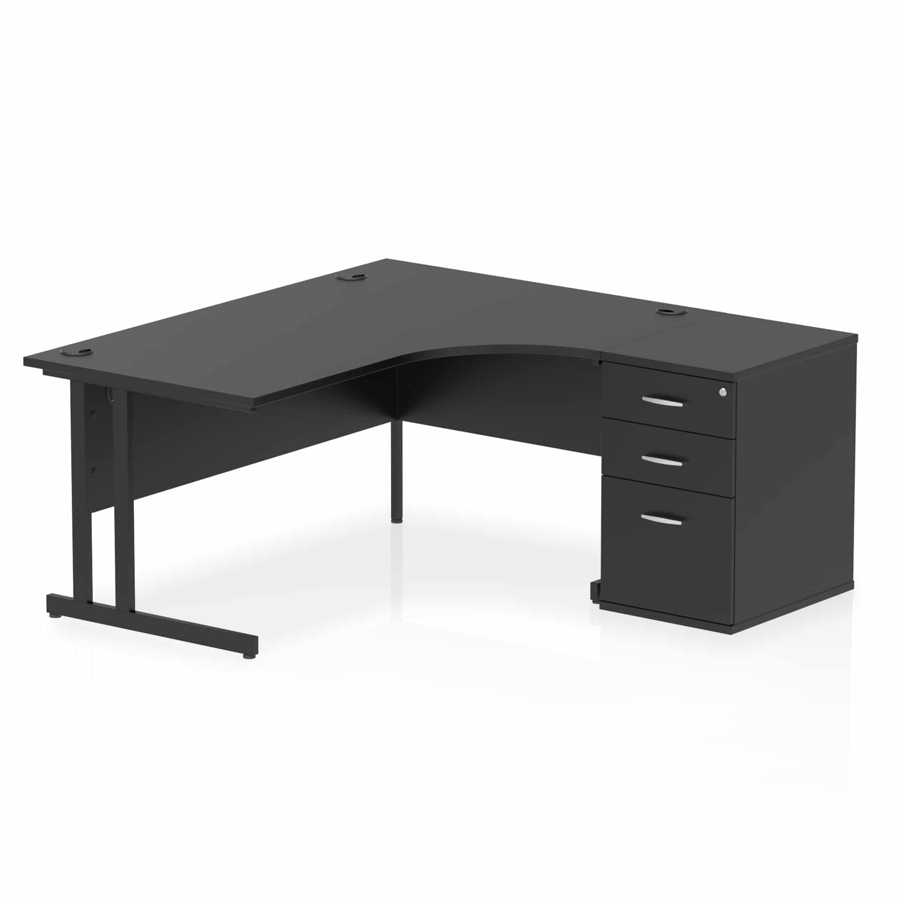 Impulse 1600mm Cantilever Right Crescent Desk Workstation - Image 37