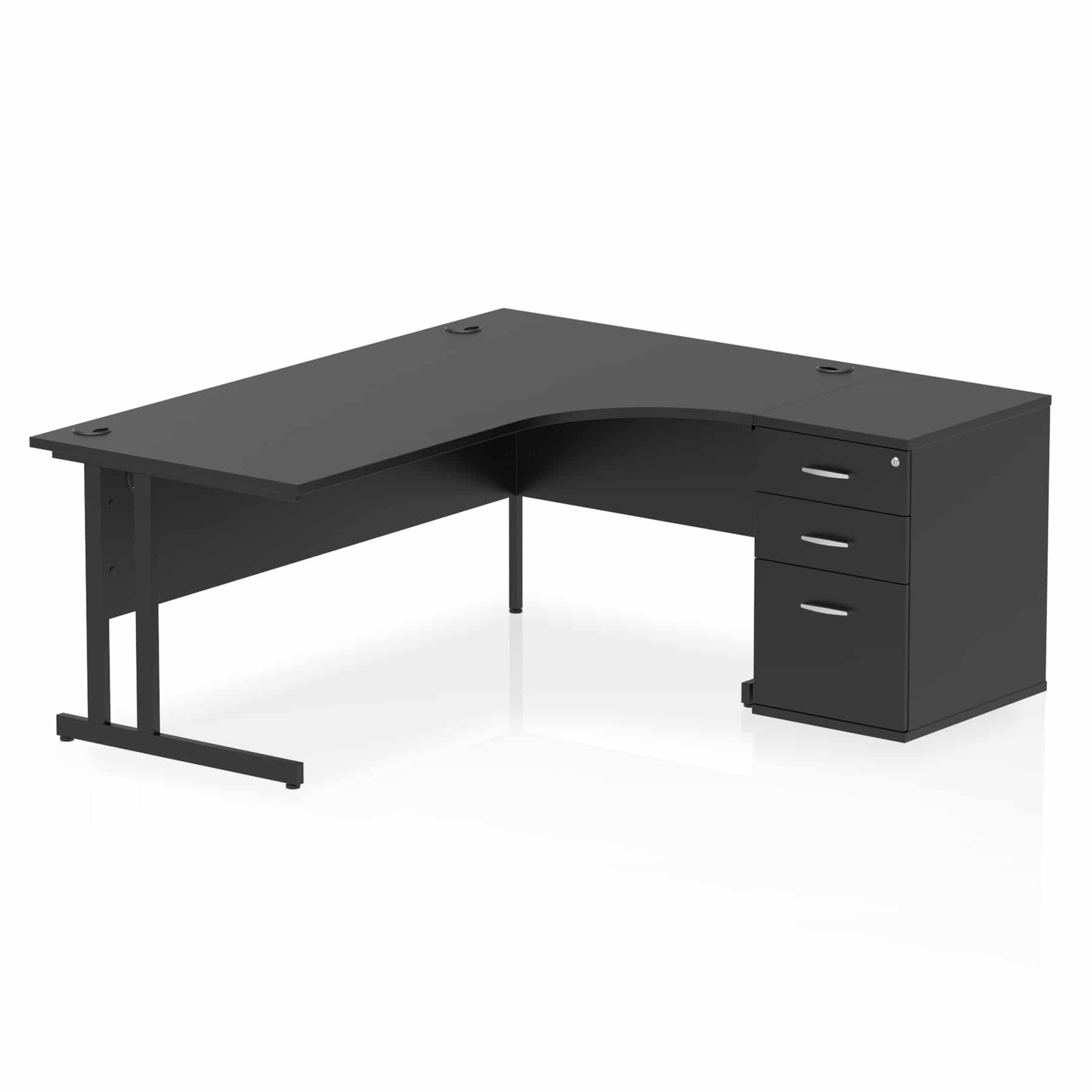 Impulse 1800mm Cantilever Right Crescent Desk Workstation - Image 37