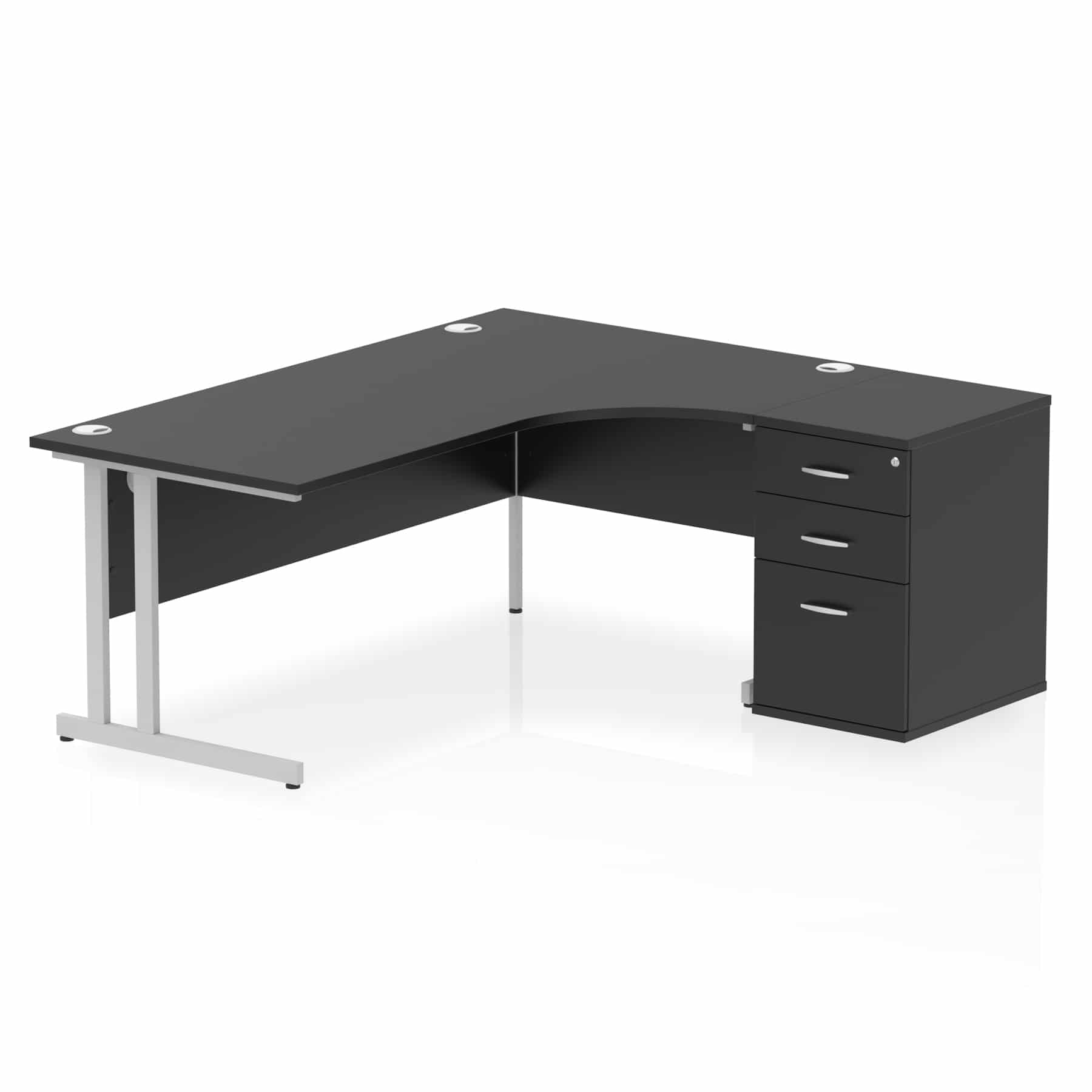 Impulse 1800mm Cantilever Right Crescent Desk Workstation - Image 38