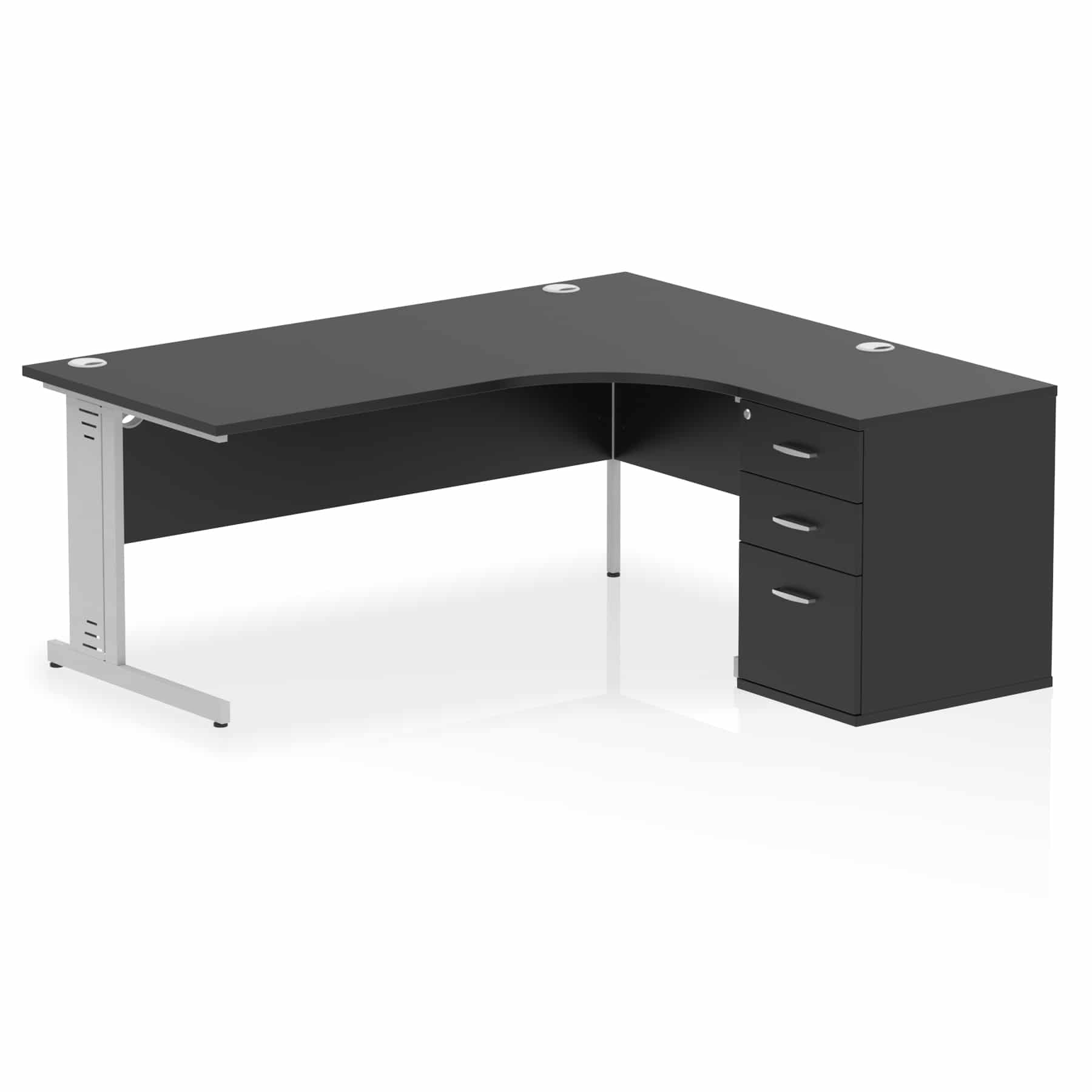 Impulse 1800mm Cable Managed Right Crescent Desk Workstation - Image 38