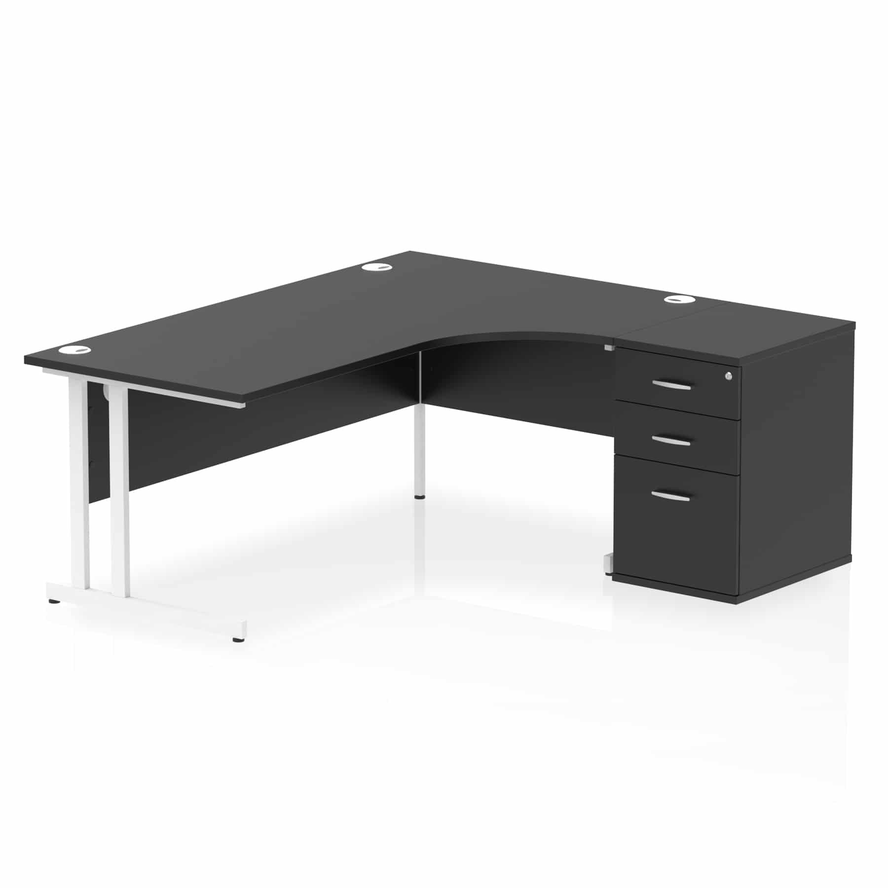 Impulse 1800mm Cantilever Right Crescent Desk Workstation - Image 39