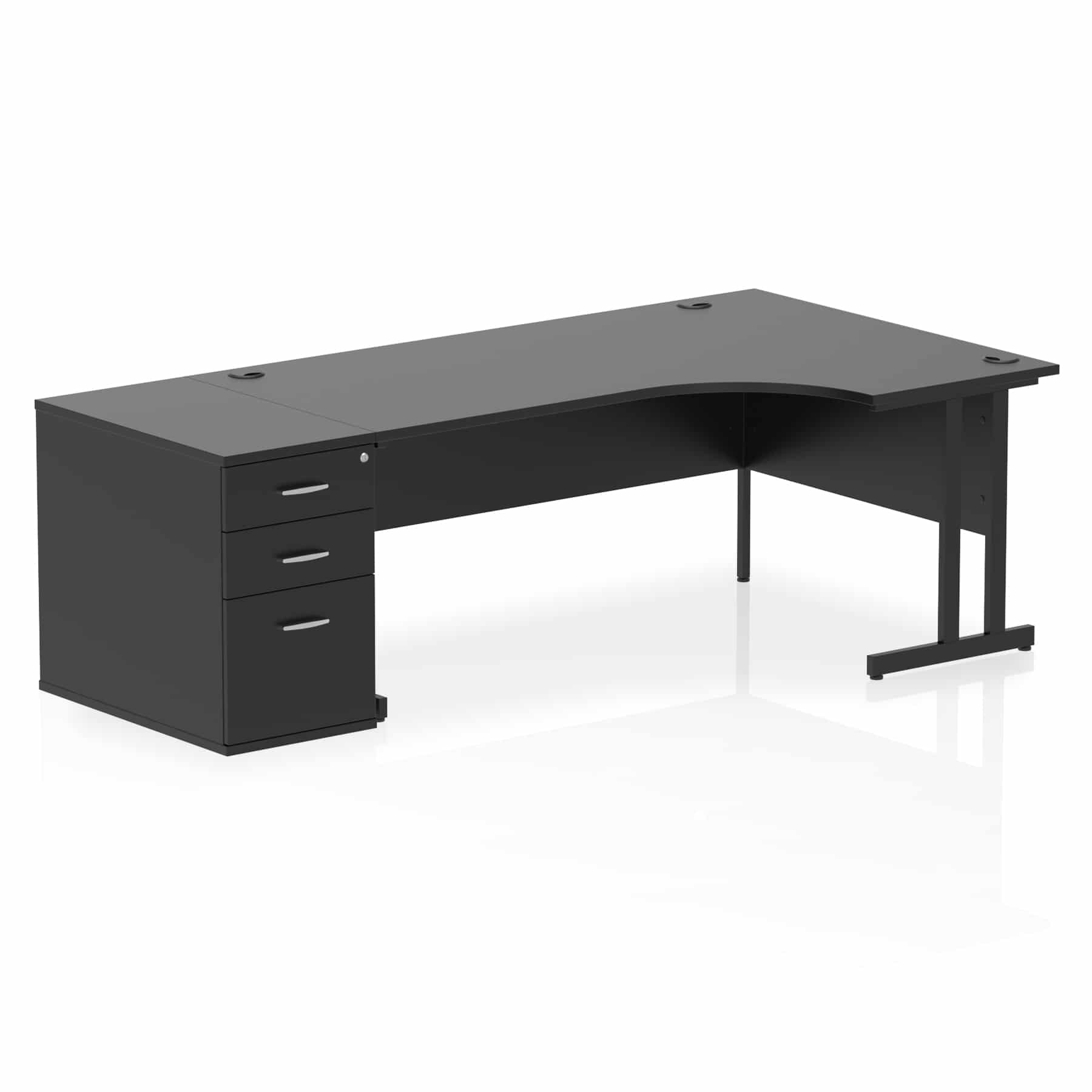 Impulse 1800mm Cantilever Right Crescent Desk Workstation - Image 40