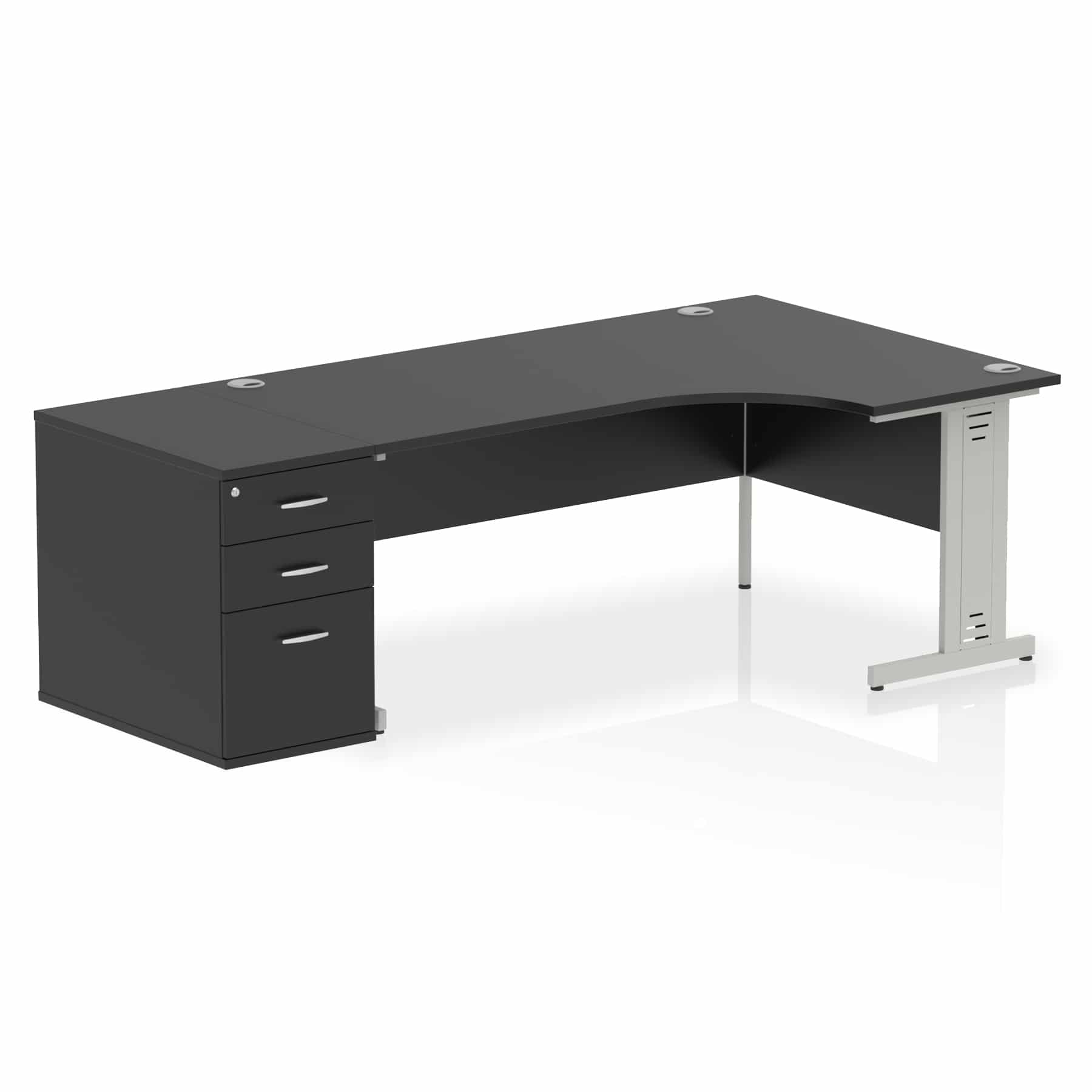 Impulse 1800mm Cable Managed Right Crescent Desk Workstation - Image 41