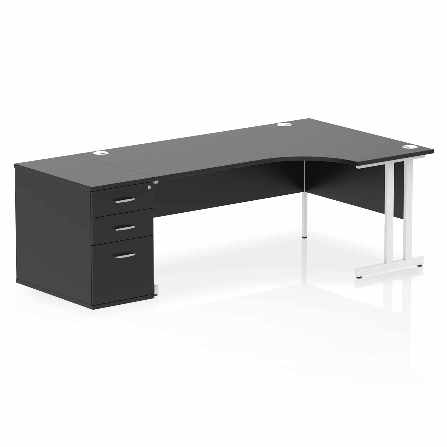 Impulse 1800mm Cantilever Right Crescent Desk Workstation - Image 42