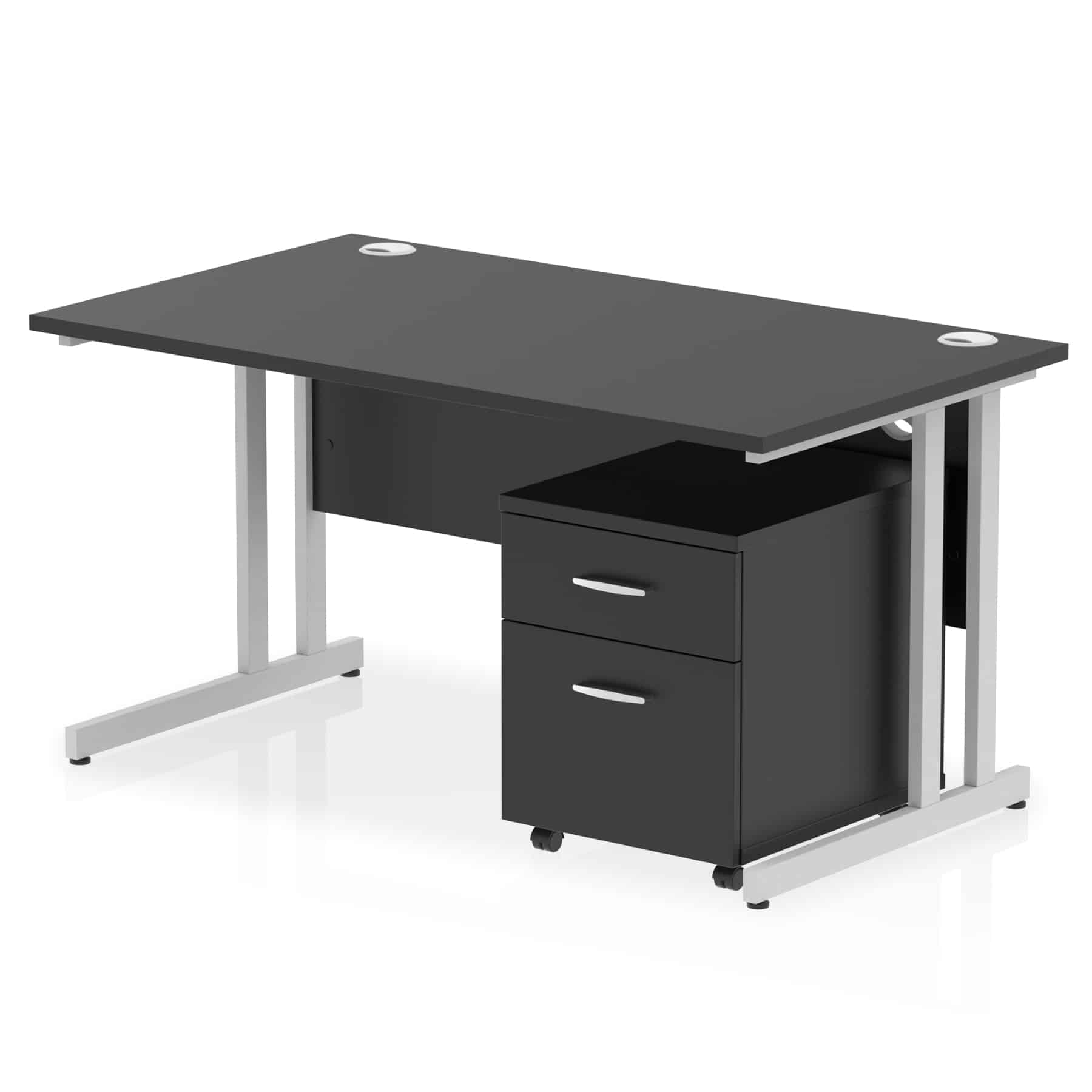 Impulse 1400mm Cantilever Straight Desk With Mobile Pedestal - Image 39