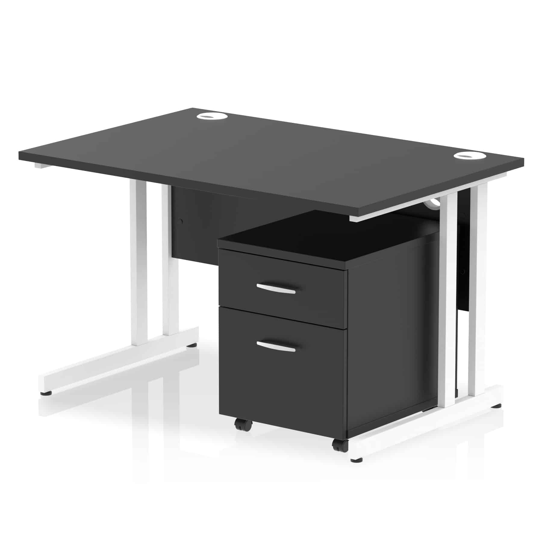 Impulse 1200mm Cantilever Straight Desk With Mobile Pedestal - Image 41