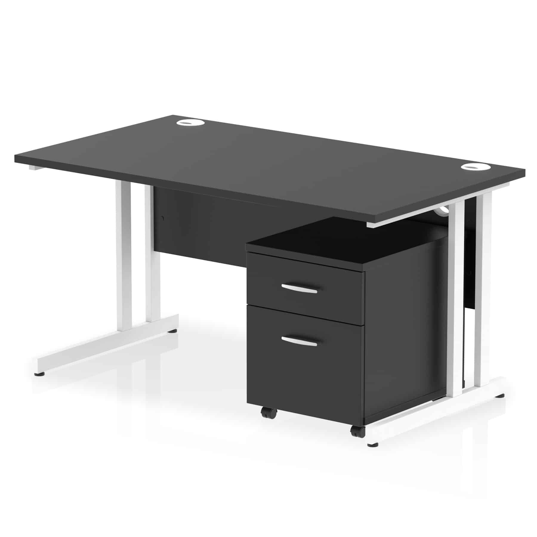 Impulse 1400mm Cantilever Straight Desk With Mobile Pedestal - Image 41