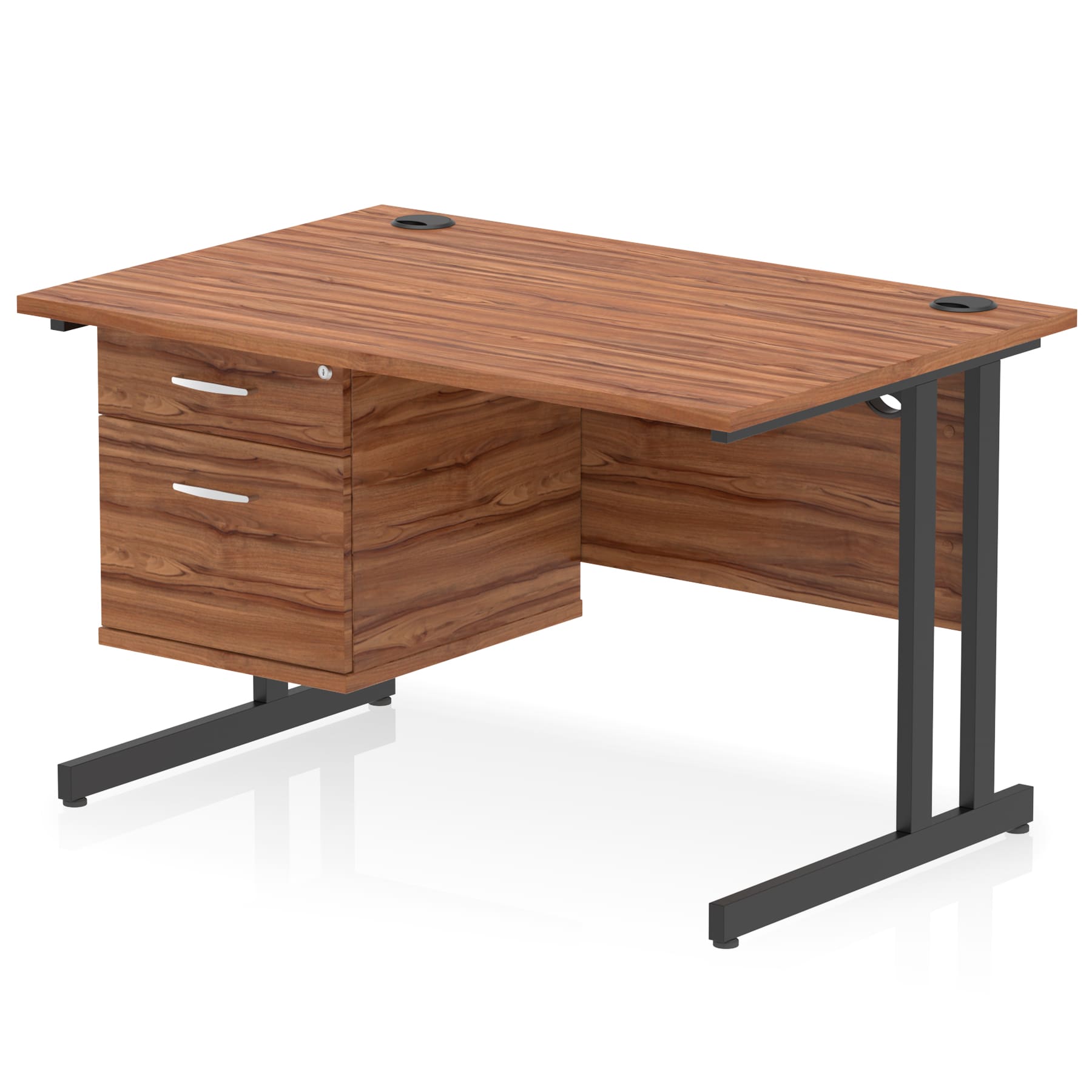 Impulse 1200mm Cantilever Straight Desk With Single Fixed Pedestal - Image 127