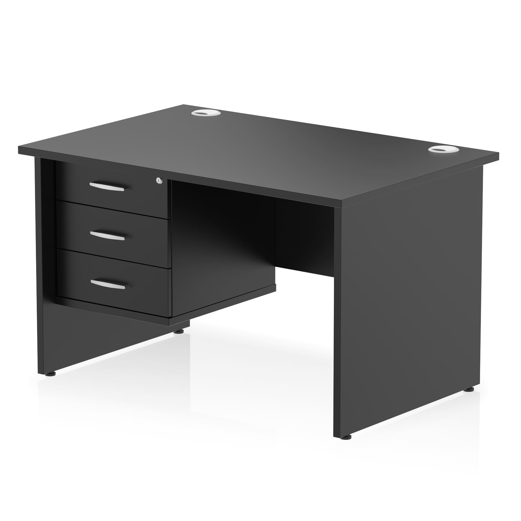 Impulse 1200mm Panel End Straight Desk With Single Fixed Pedestal - Image 32