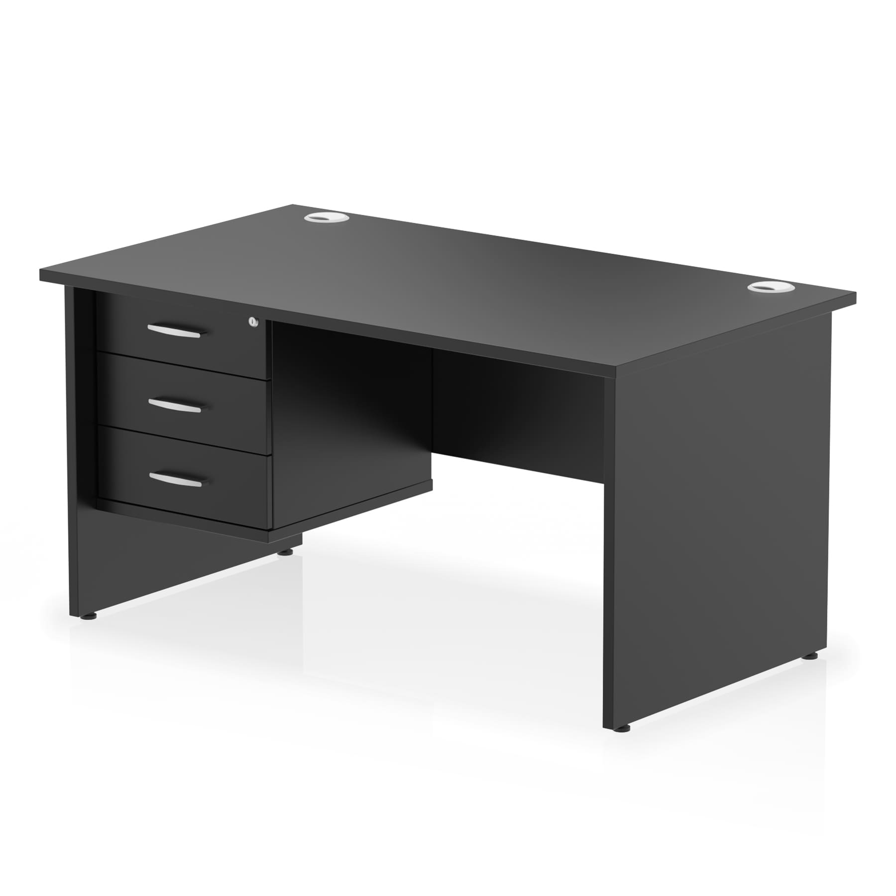 Impulse 1400mm Panel End Straight Desk With Single Fixed Pedestal - Image 32