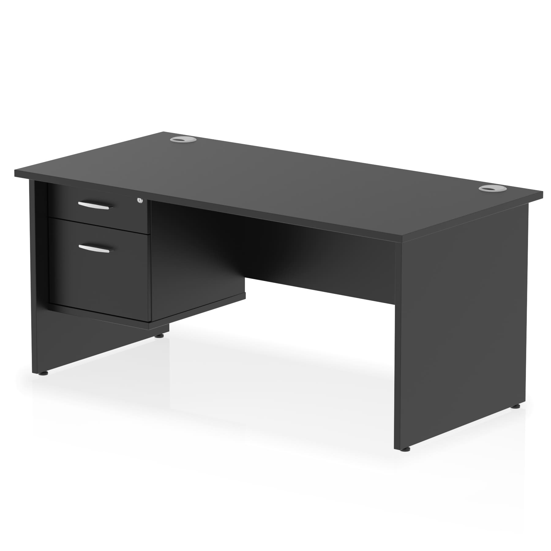 Impulse 1600mm Panel End Straight Desk With Single Fixed Pedestal - Image 31