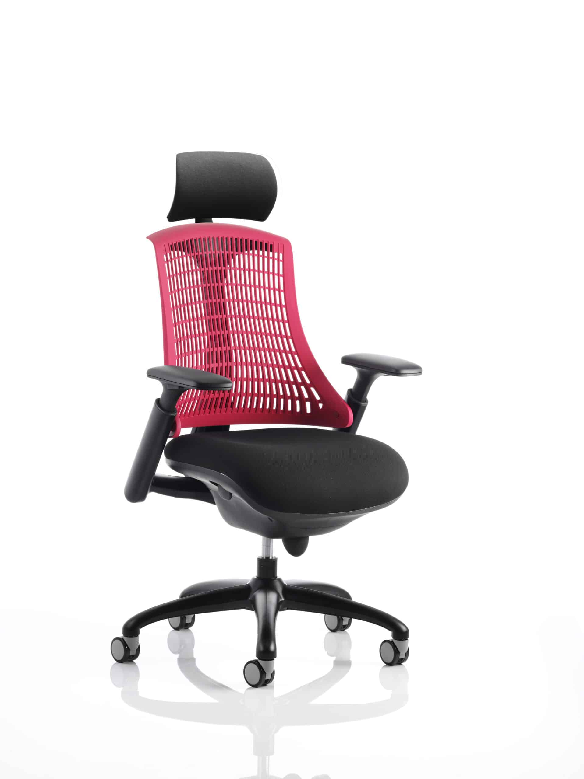 Flex Medium Back Black Frame Task Operator Office Chair with Arms - Image 5