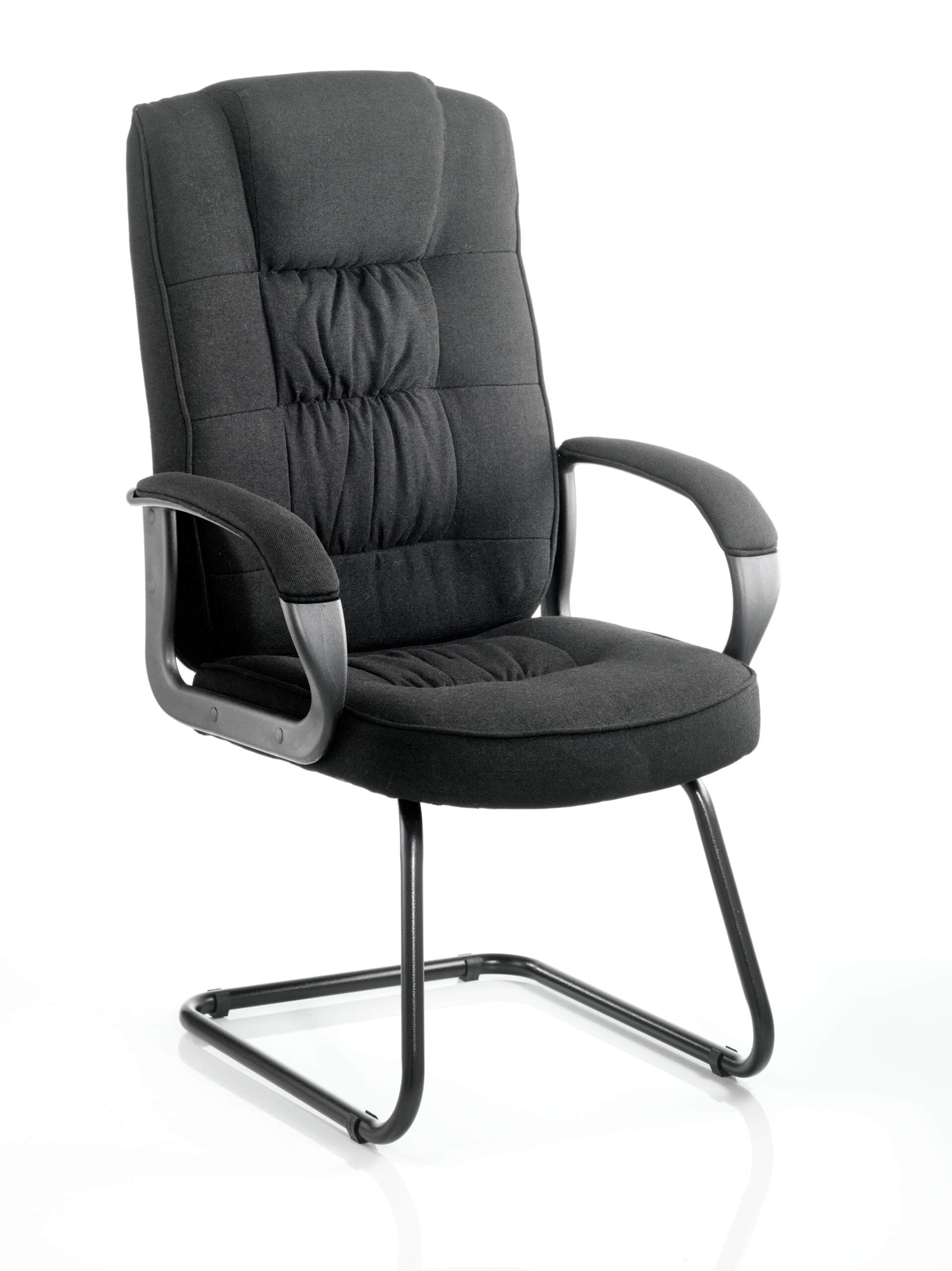 Moore Deluxe High Back Black Cantilever Visitor Chair with Arms - Image 10