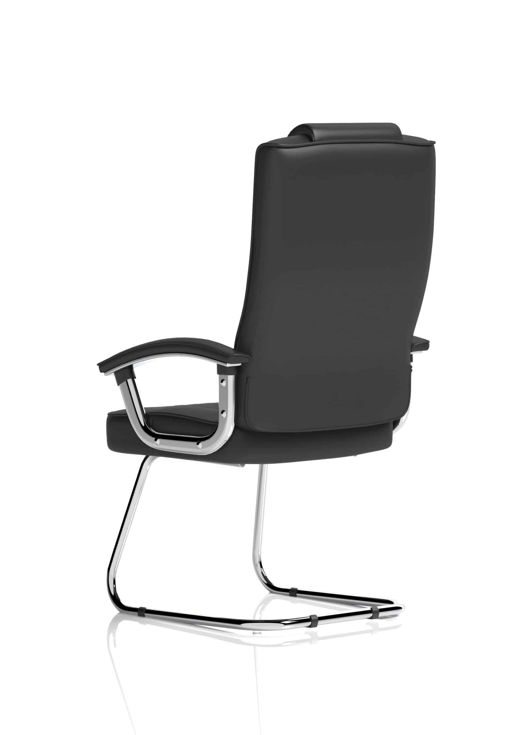 Moore Deluxe High Back Black Cantilever Visitor Chair with Arms - Image 5