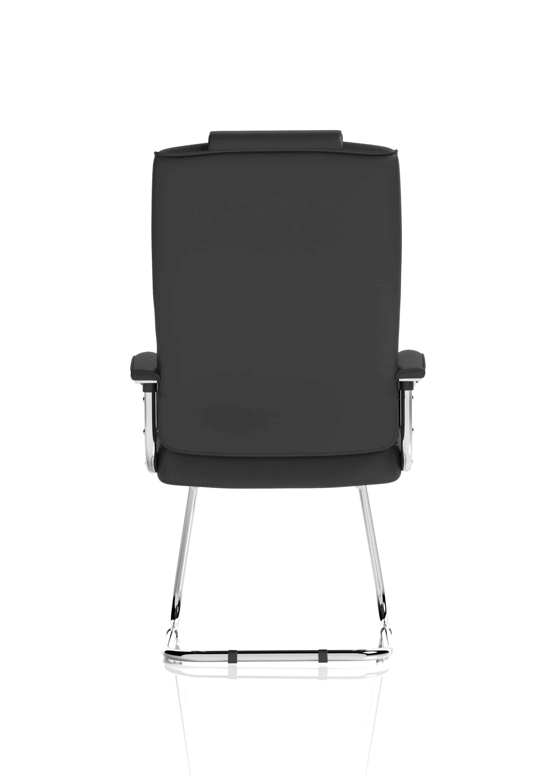 Moore Deluxe High Back Black Cantilever Visitor Chair with Arms - Image 6