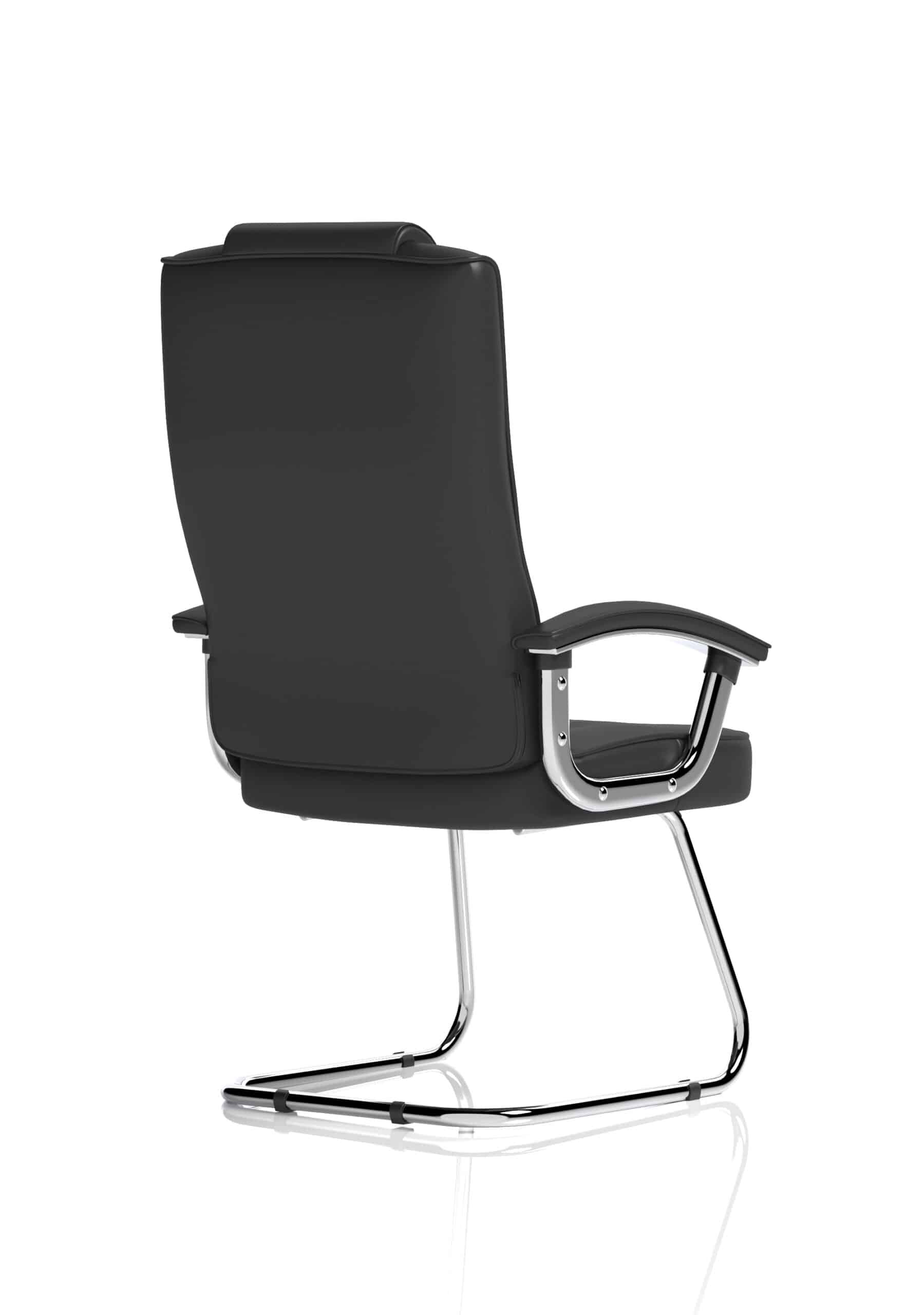 Moore Deluxe High Back Black Cantilever Visitor Chair with Arms - Image 7