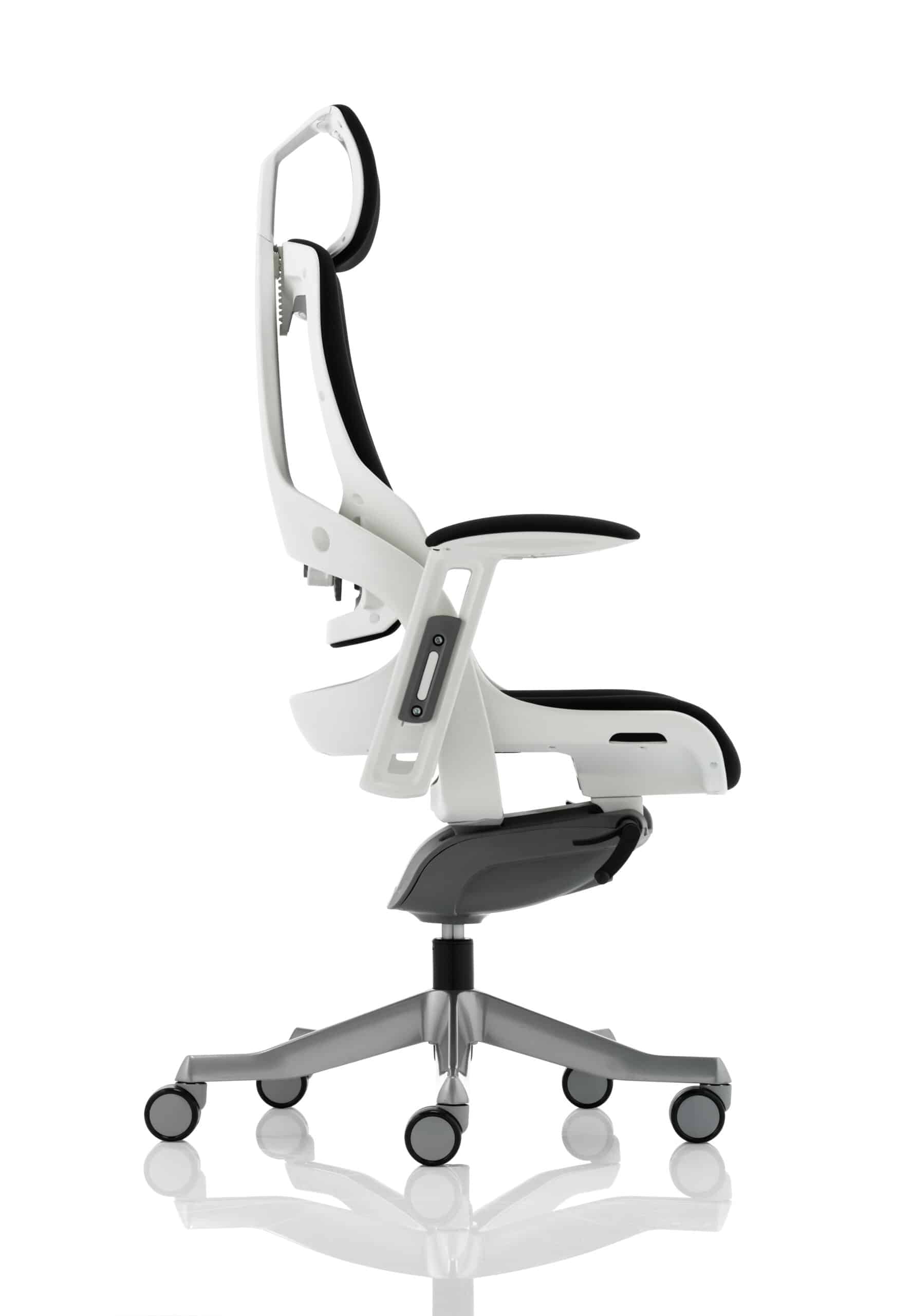 Zure High Back White Shell Executive Office Chair with Arms - Image 29