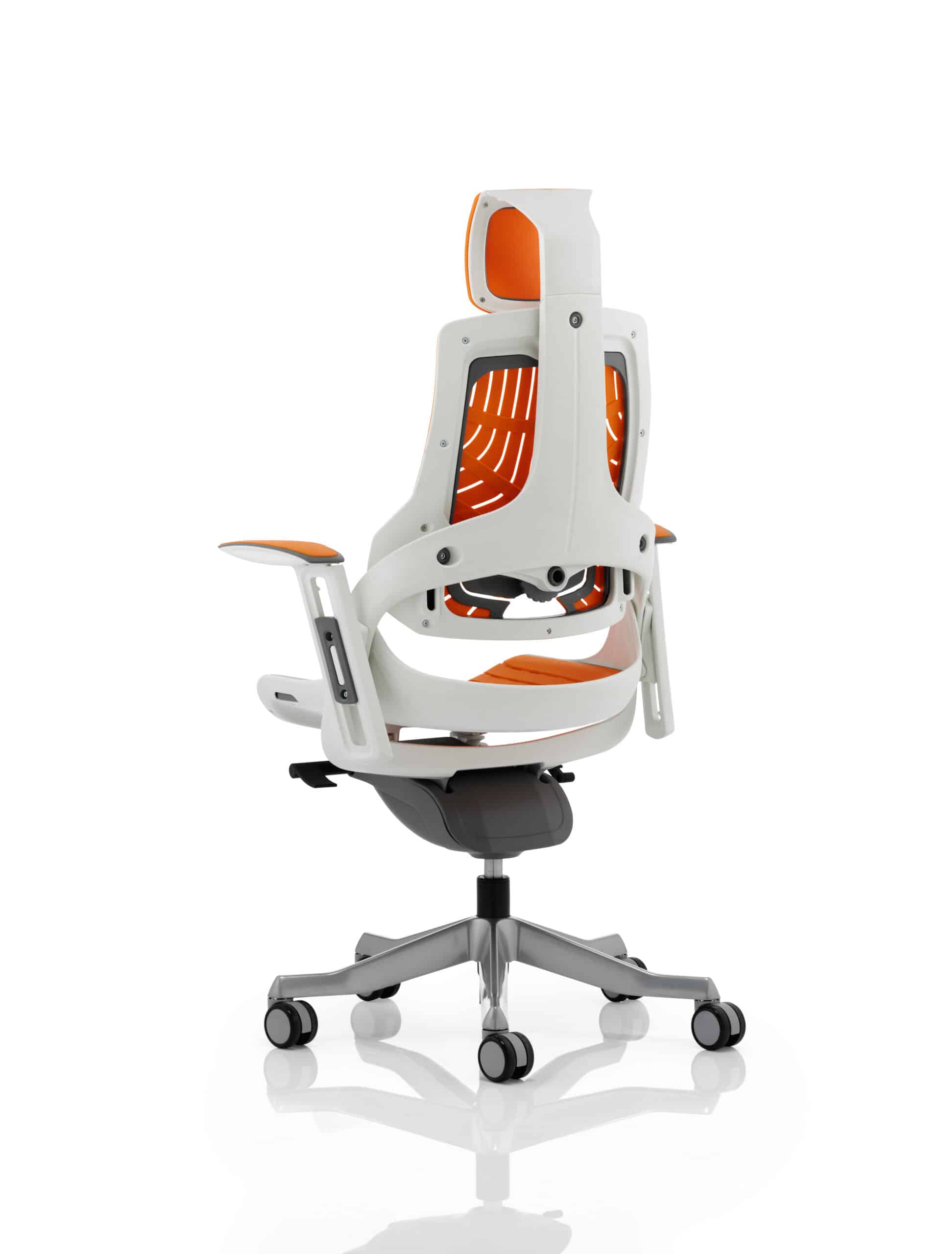 Zure High Back White Shell Executive Office Chair with Arms - Image 46