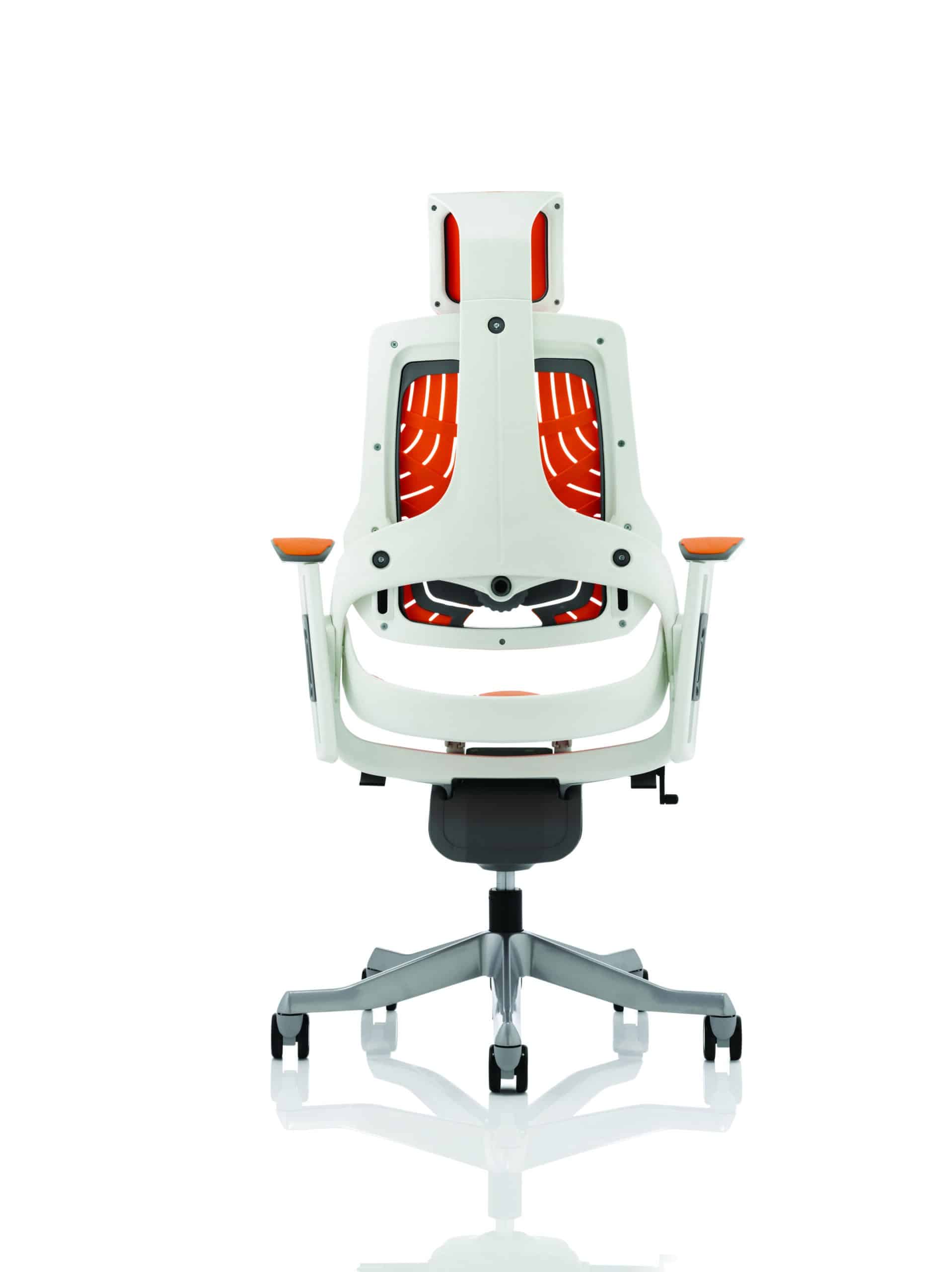 Zure High Back White Shell Executive Office Chair with Arms - Image 47
