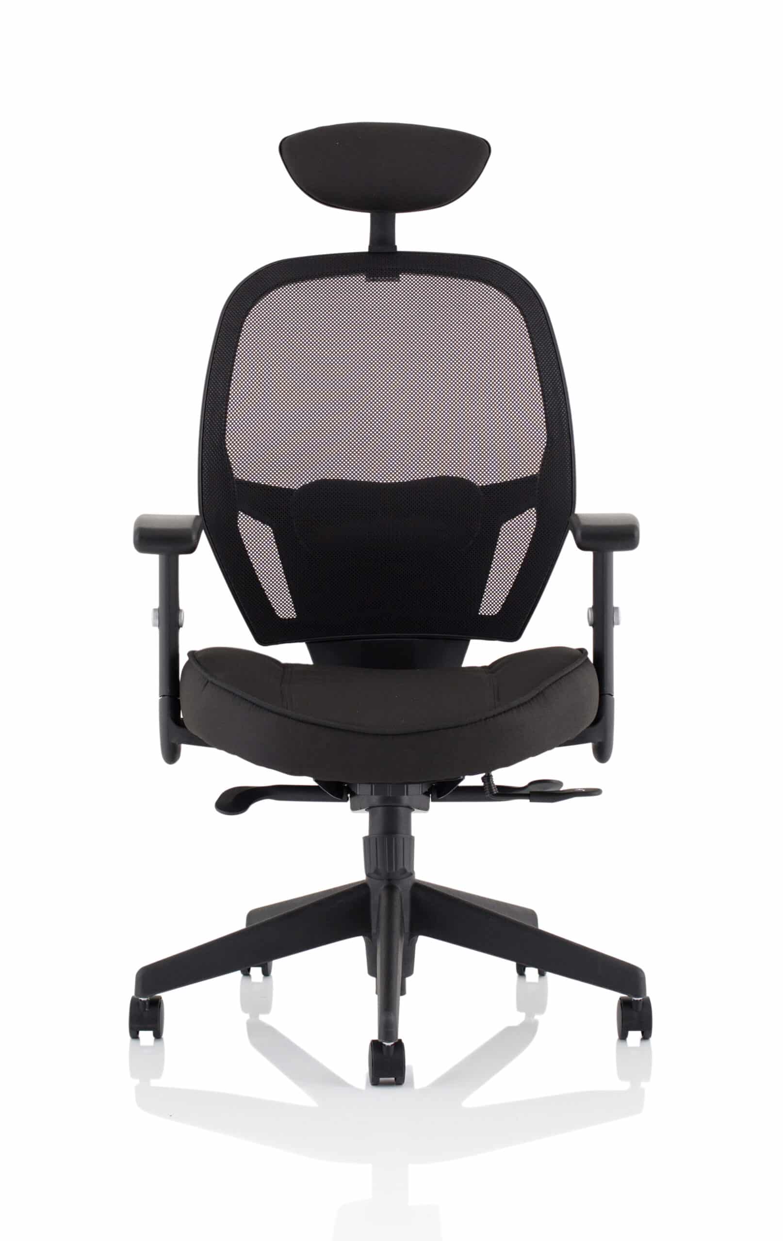 Denver High Mesh Back Black Task Operator Office Chair with Arms - Image 10