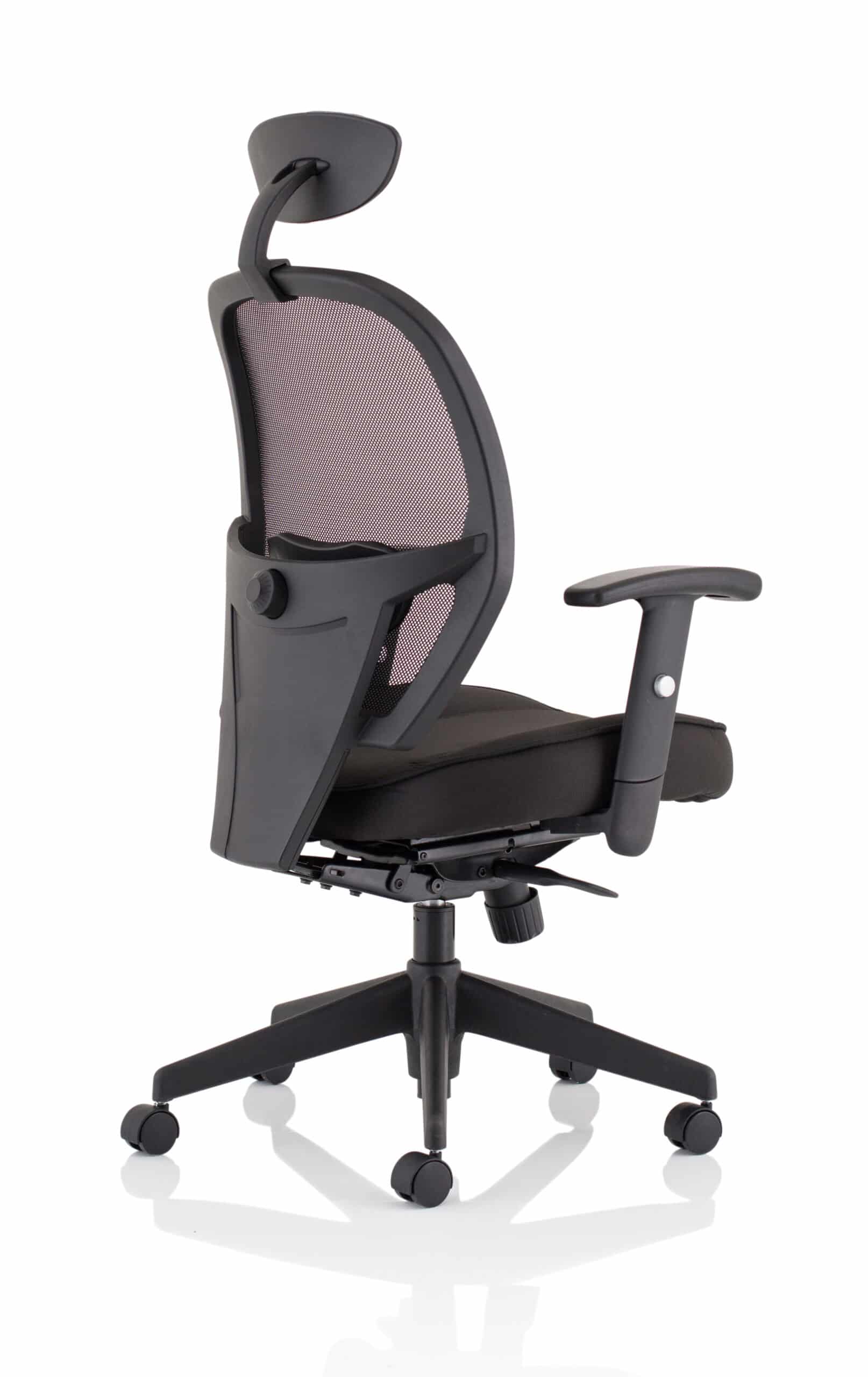 Denver High Mesh Back Black Task Operator Office Chair with Arms - Image 15