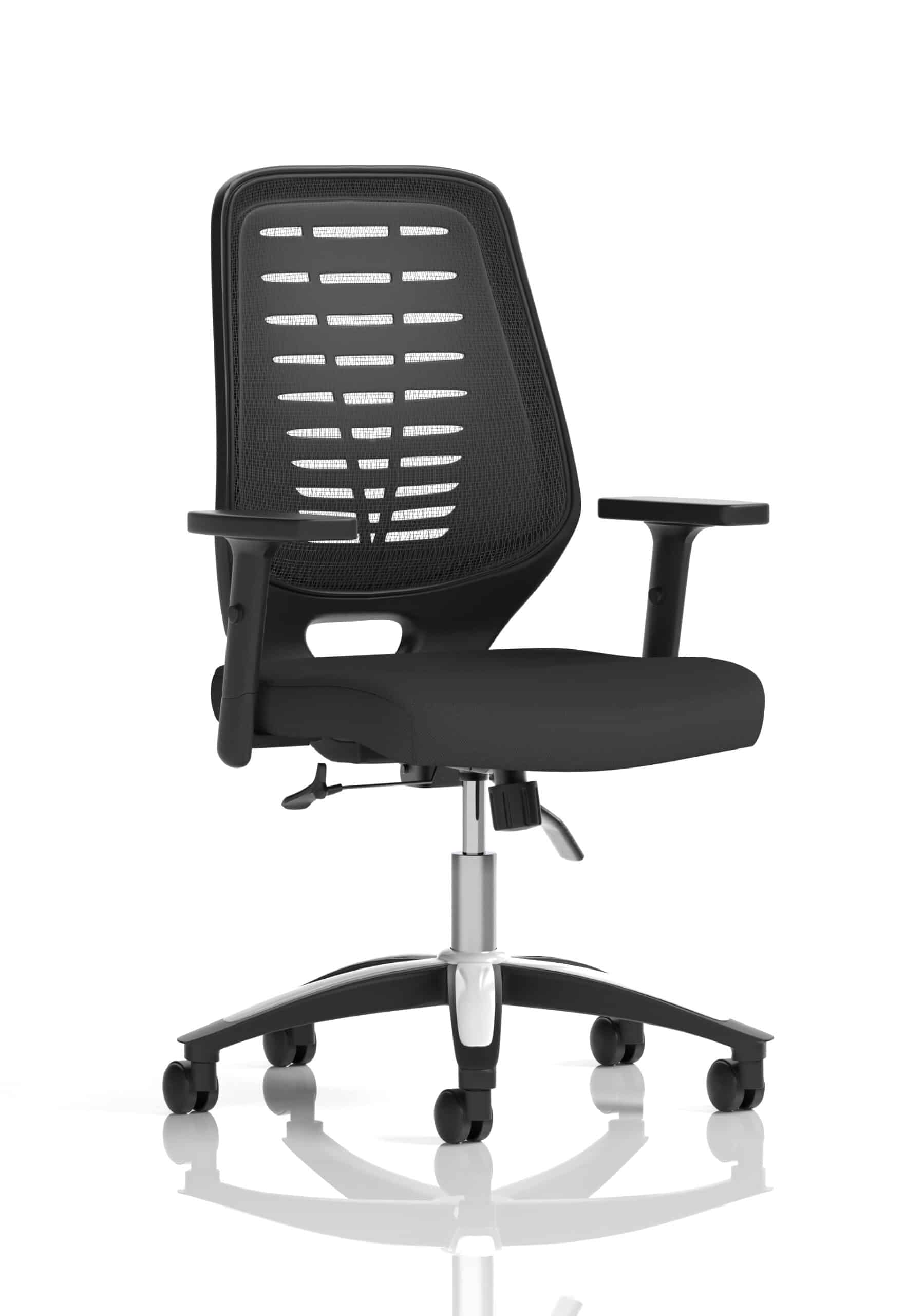 Relay Medium Mesh Back Task Operator Office Chair with Arms - Image 2
