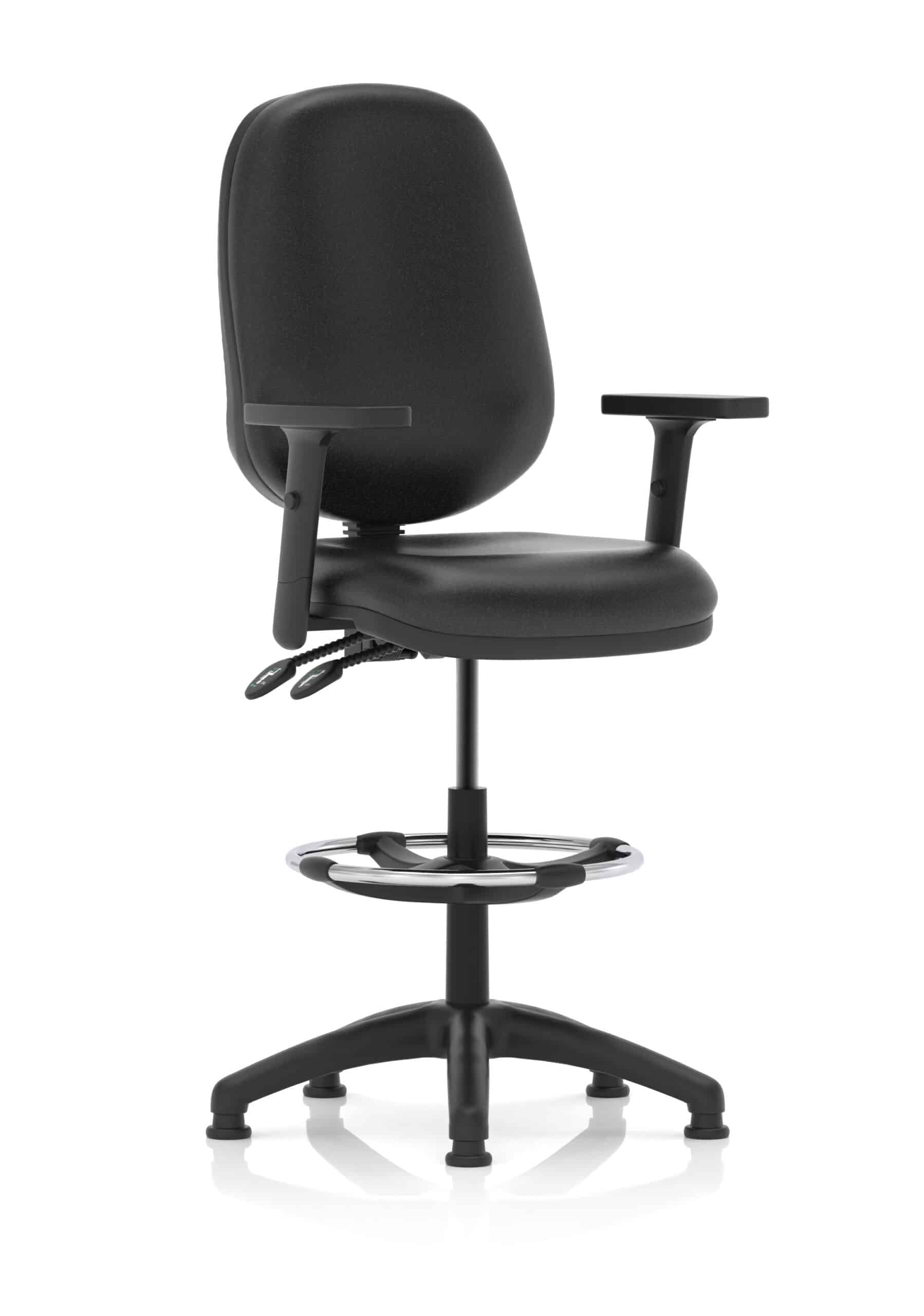Eclipse Plus II Task Operator Office Chair with Hi Rise Draughtsman Kit - Image 12