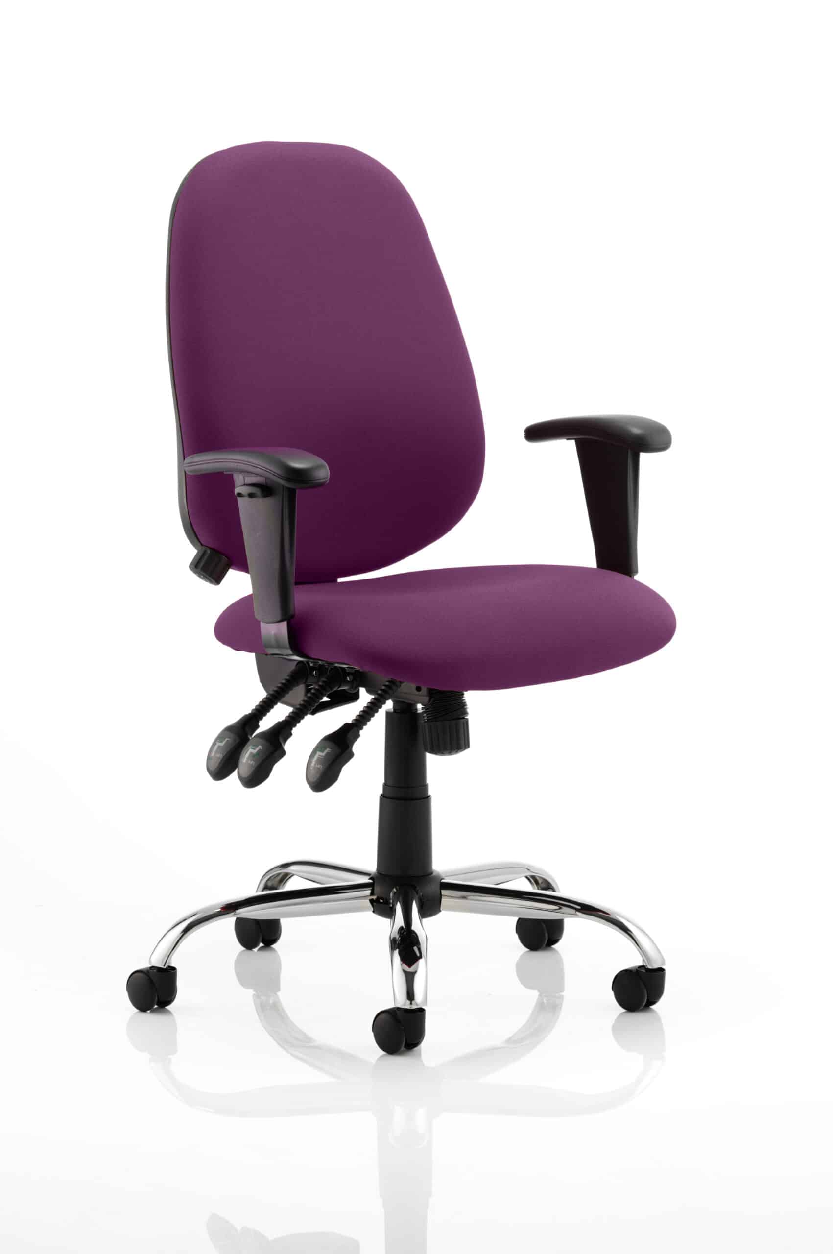 Lisbon Medium Back Task Operator Office Chair with Height Adjustable Arms - Image 24