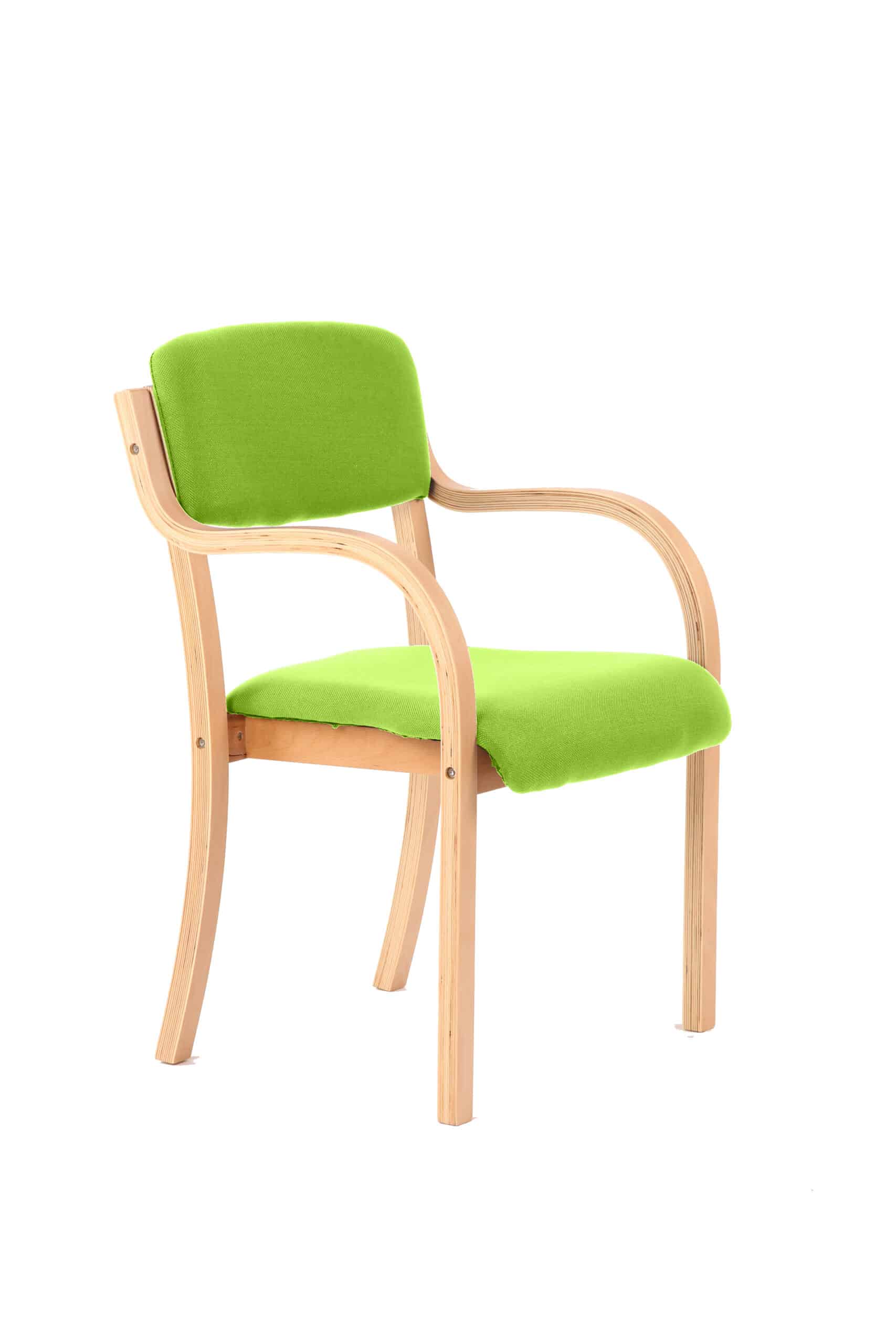 Madrid Wooden Frame Visitor Chair with Arms - Image 4