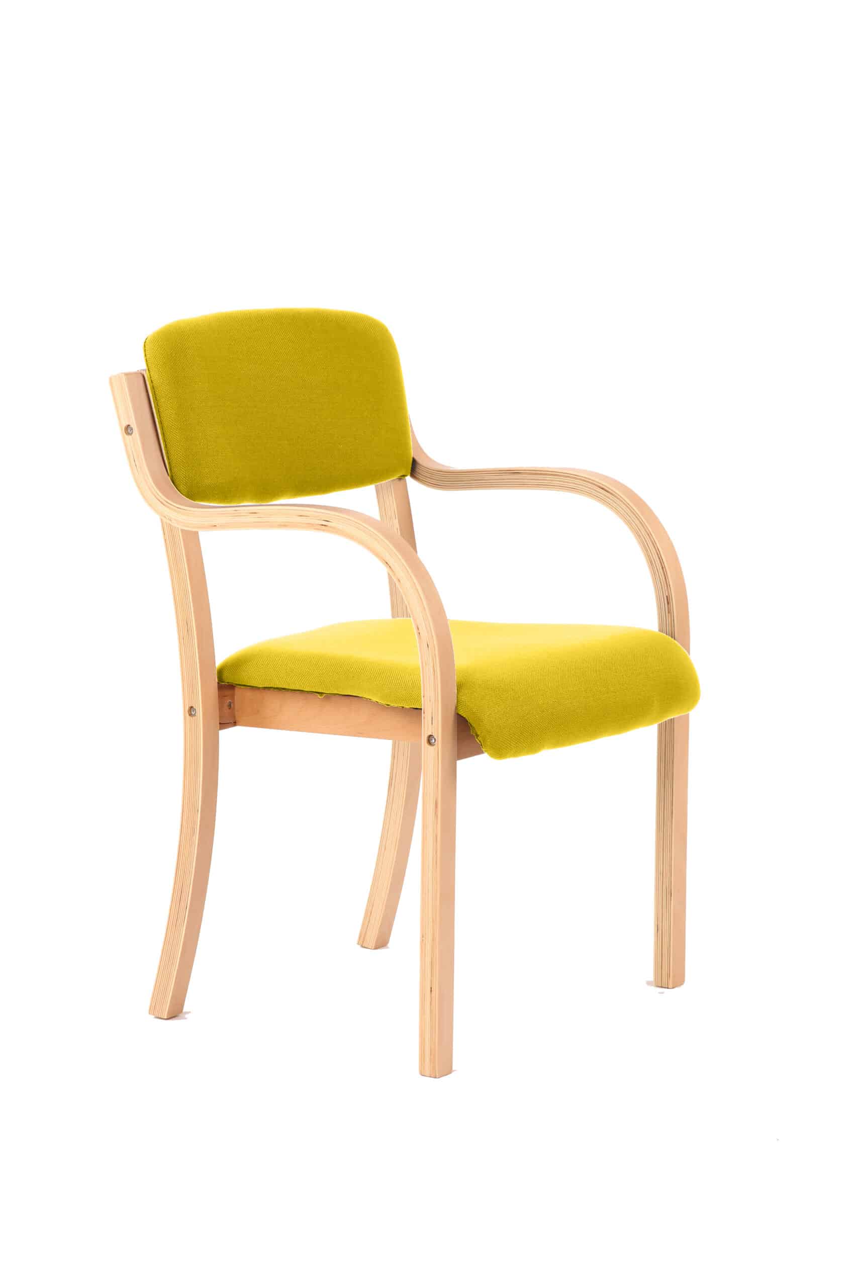 Madrid Wooden Frame Visitor Chair with Arms - Image 7