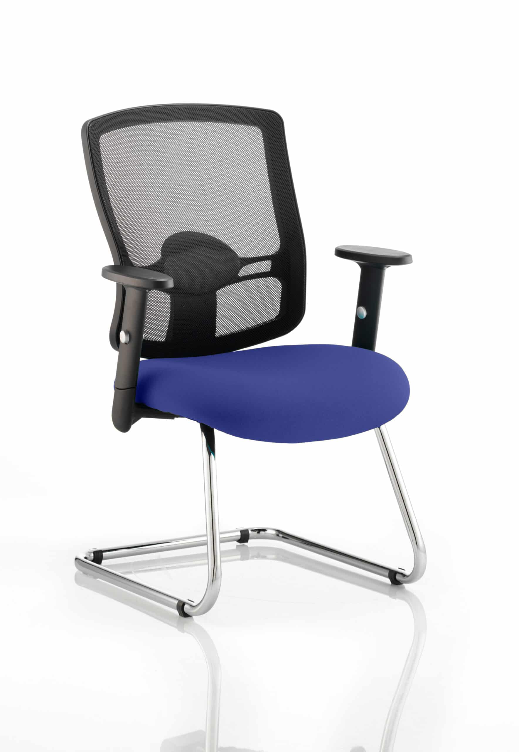 Portland Mesh Back Cantilever Visitor Chair with Arms - Image 11