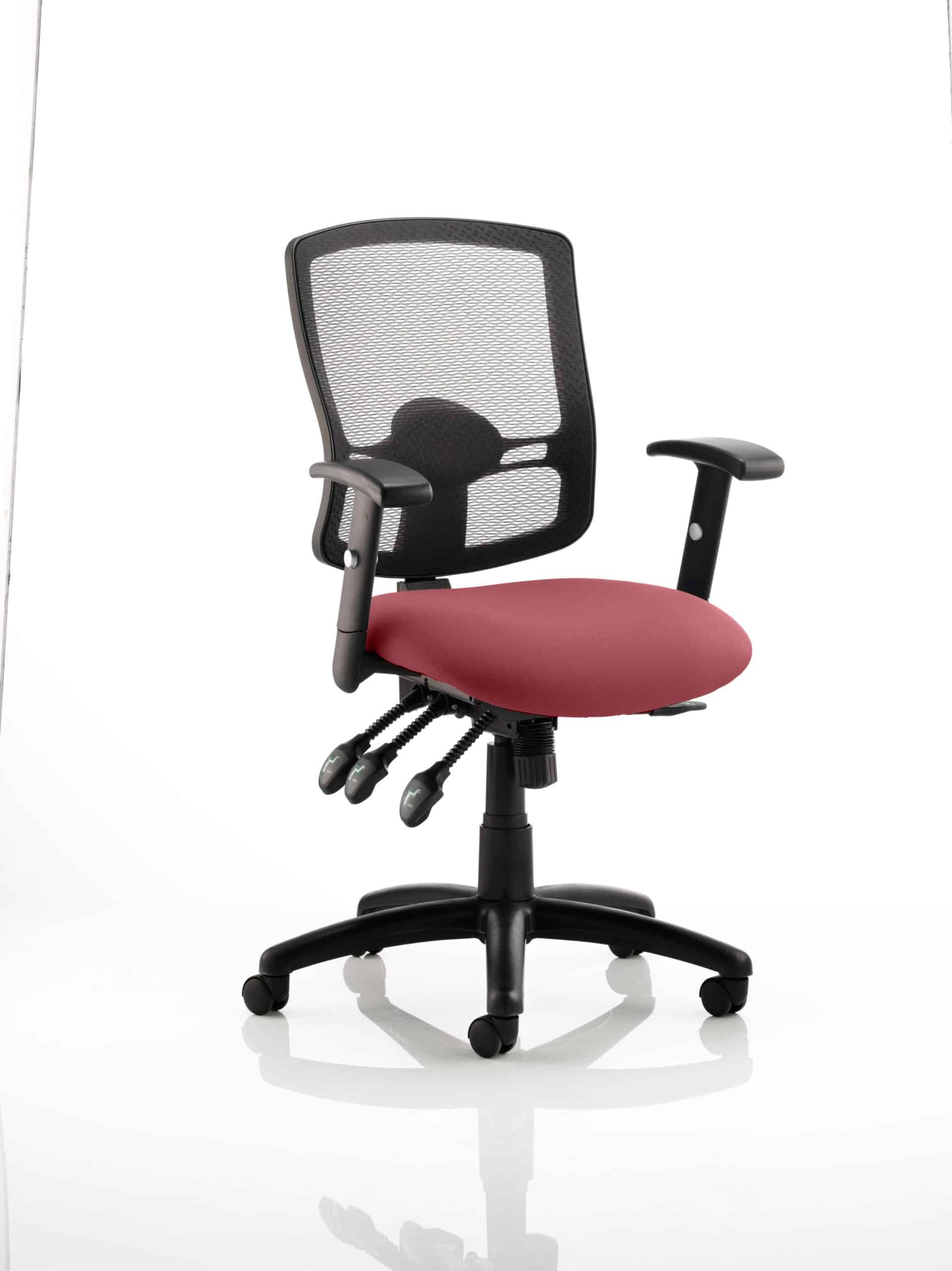 Portland III High Mesh Back Task Operator Office Chair with Arms - Image 14