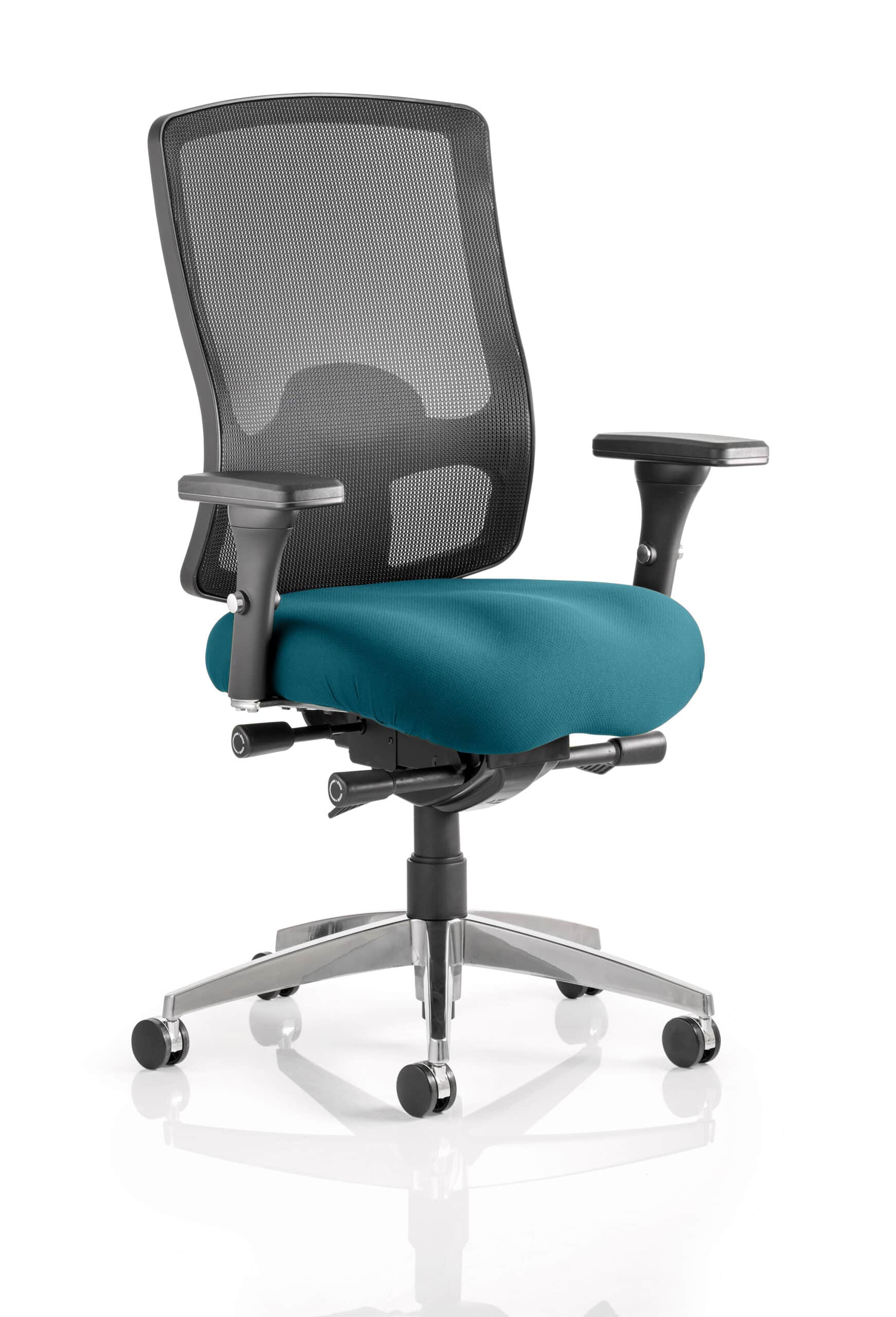 Regent High Mesh Back Ergonomic Task Operator Office Chair with Arms - Image 15