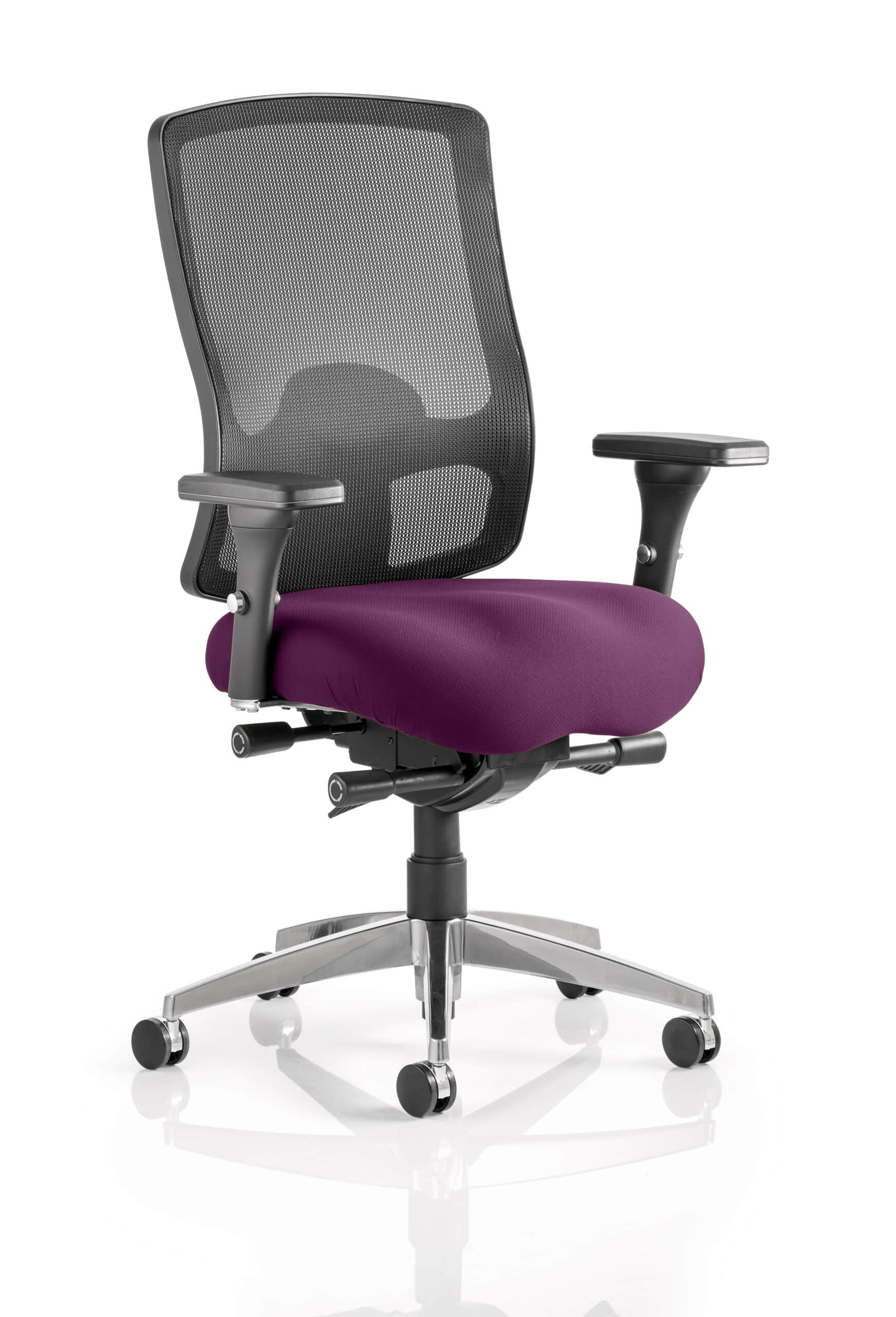 Regent High Mesh Back Ergonomic Task Operator Office Chair with Arms - Image 16