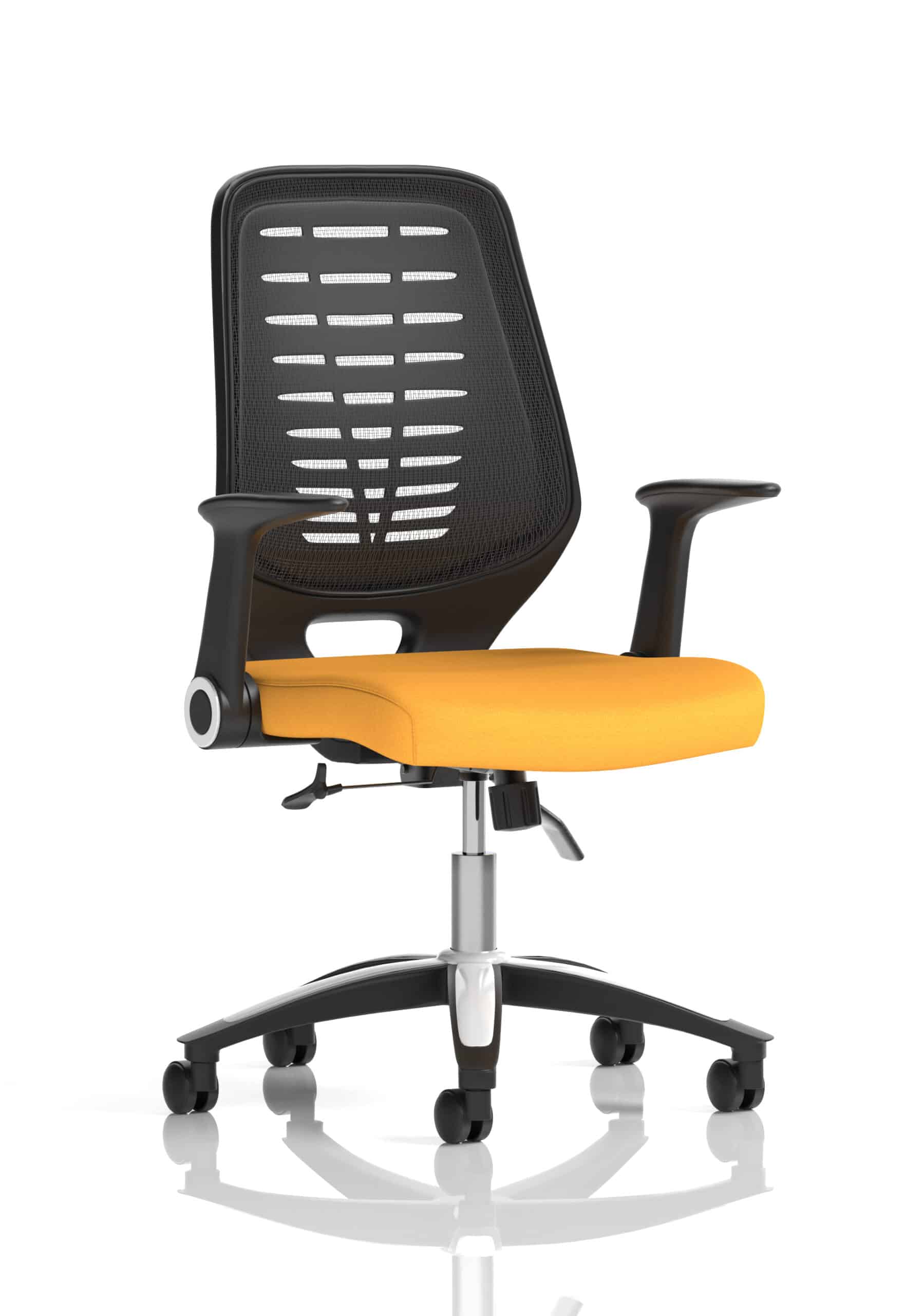 Relay Medium Mesh Back Task Operator Office Chair with Arms - Image 15