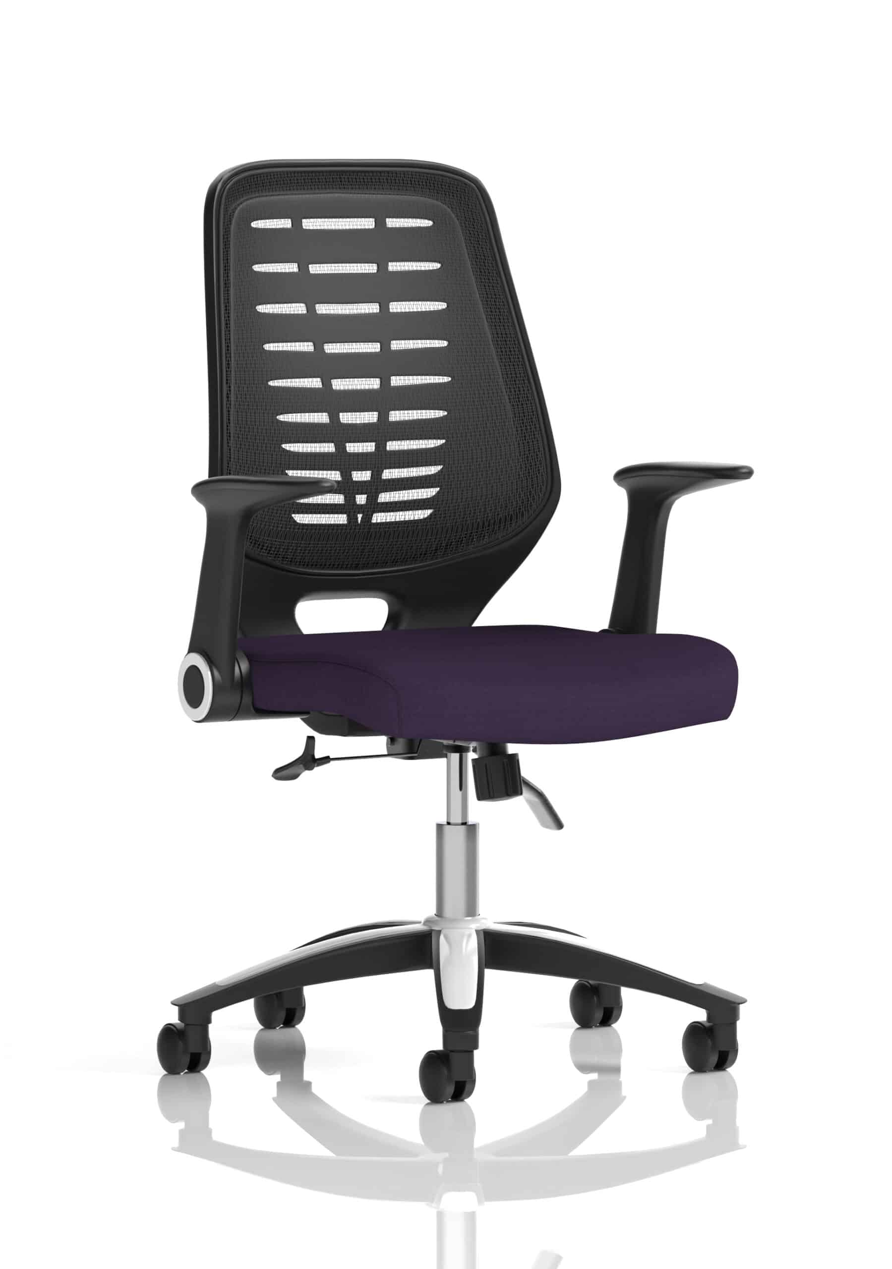 Relay Medium Mesh Back Task Operator Office Chair with Arms - Image 21