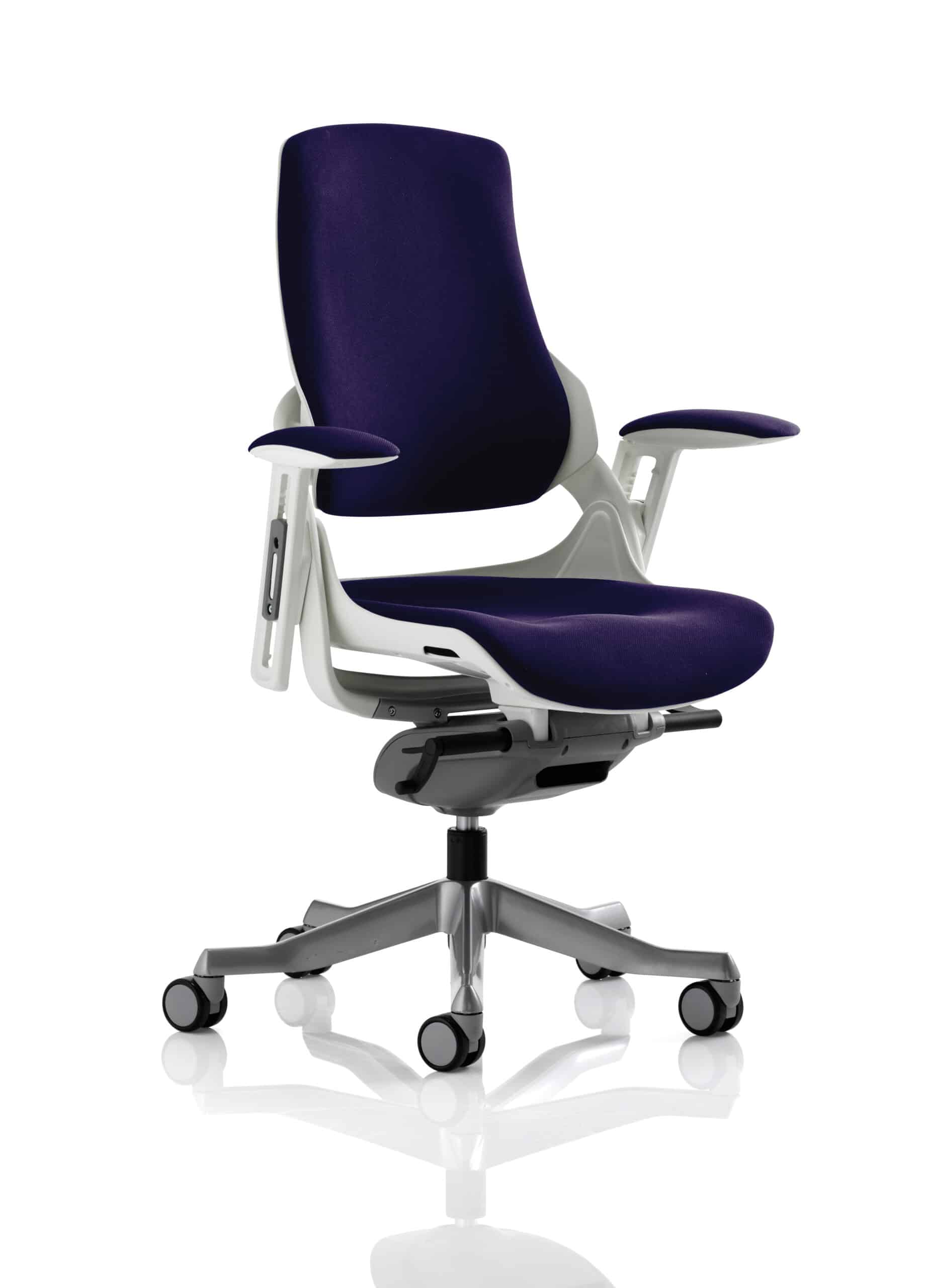 Zure High Back White Shell Executive Office Chair with Arms - Image 57