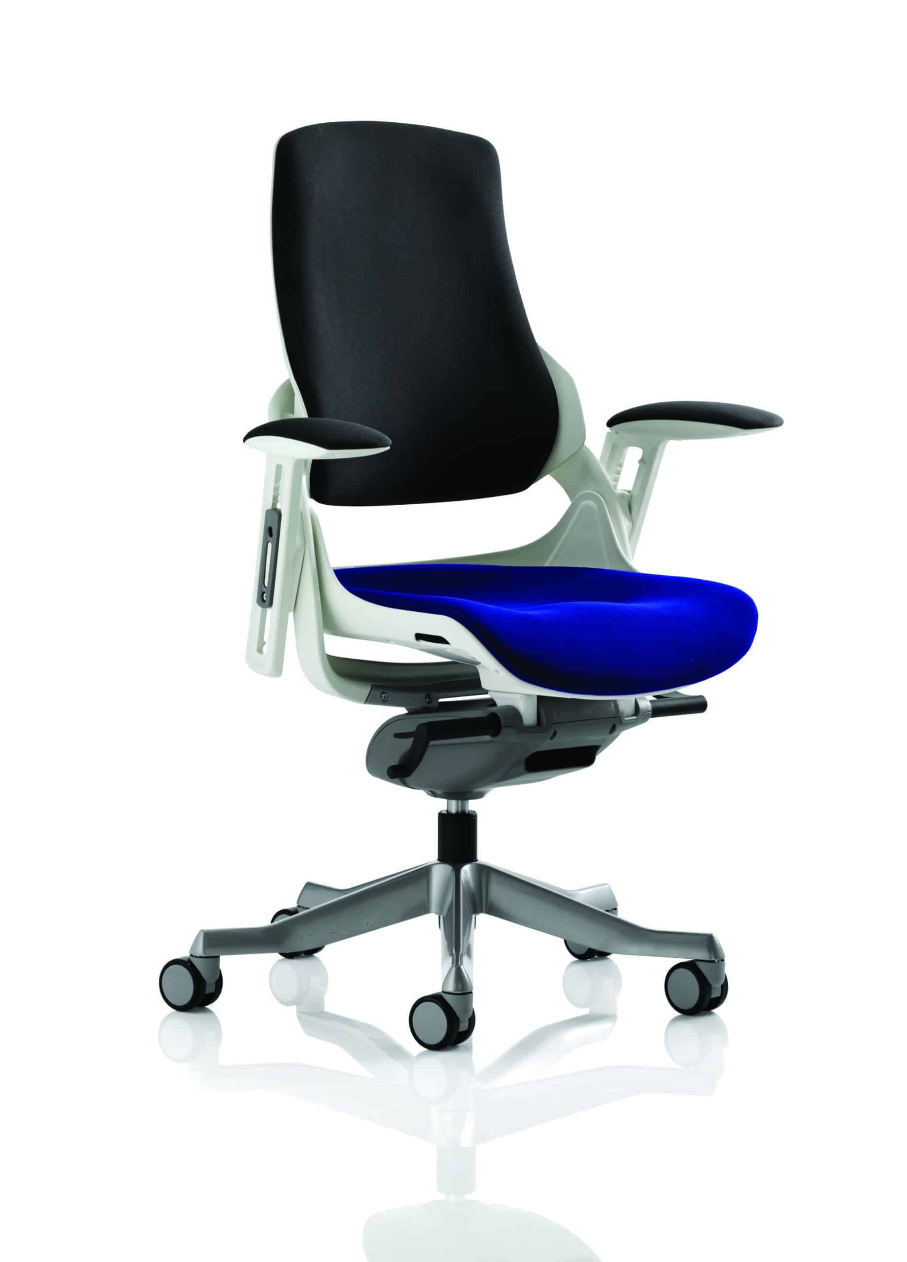 Zure High Back White Shell Executive Office Chair with Arms - Image 60
