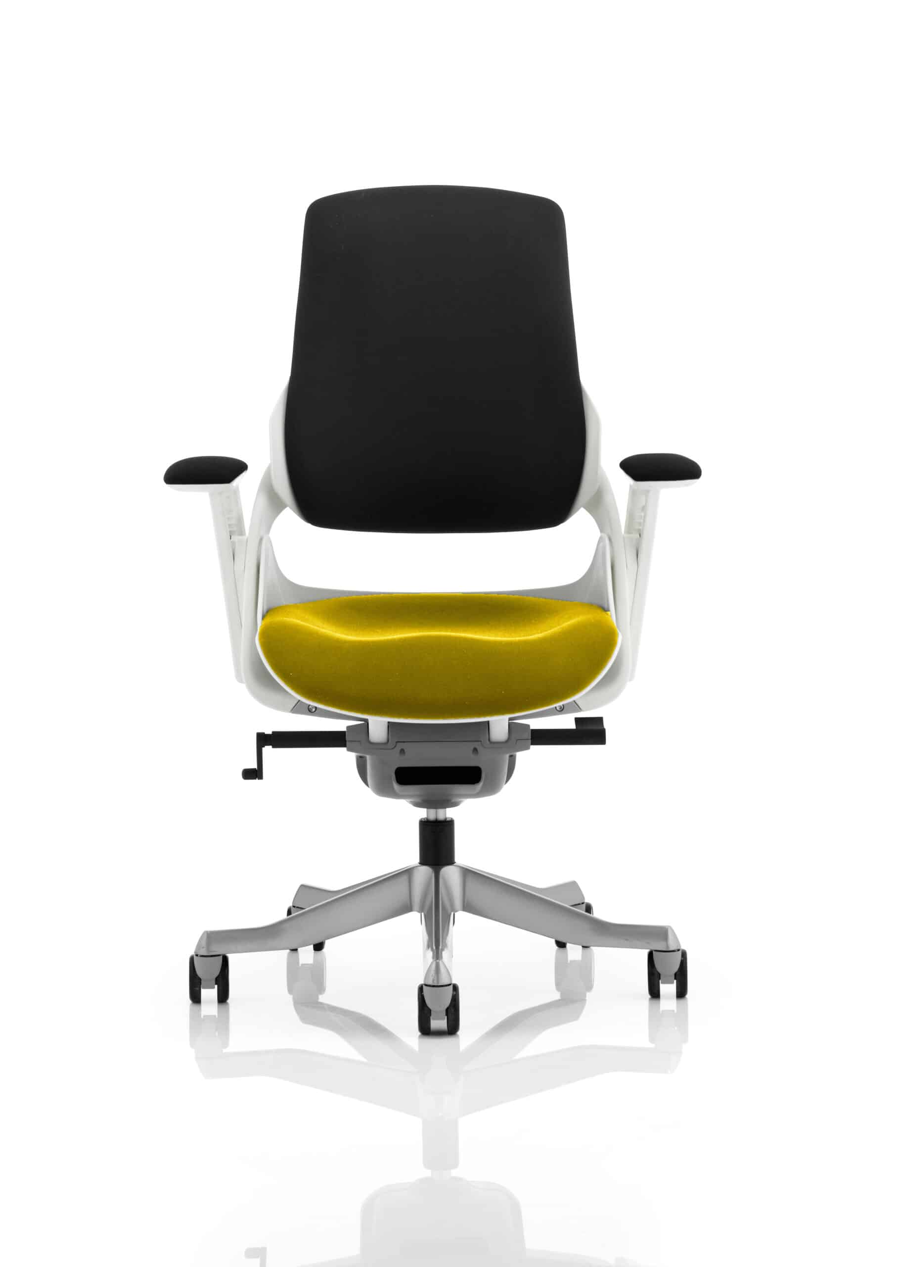 Zure High Back White Shell Executive Office Chair with Arms - Image 63