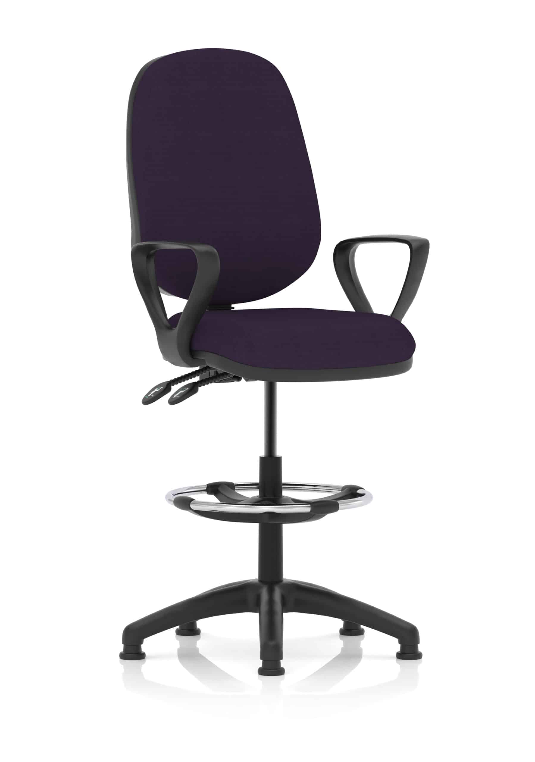 Eclipse Plus II Task Operator Office Chair with Hi Rise Draughtsman Kit - Image 35