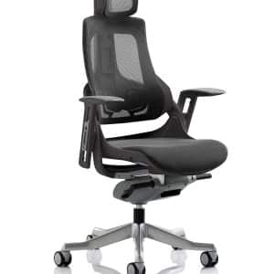 Zure High Back Black Shell Executive Office Chair with Arms