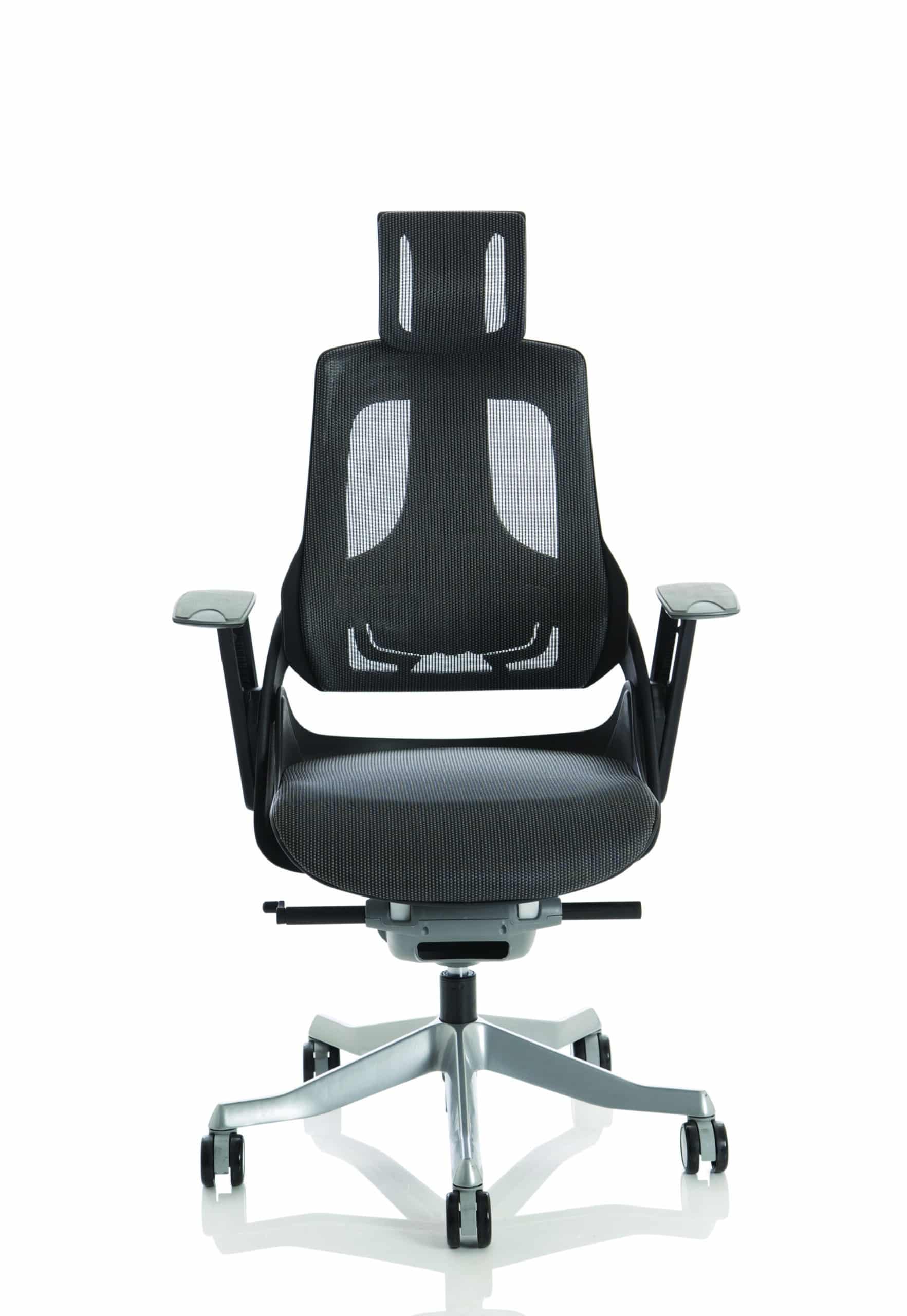 Zure High Back Black Shell Executive Office Chair with Arms - Image 2