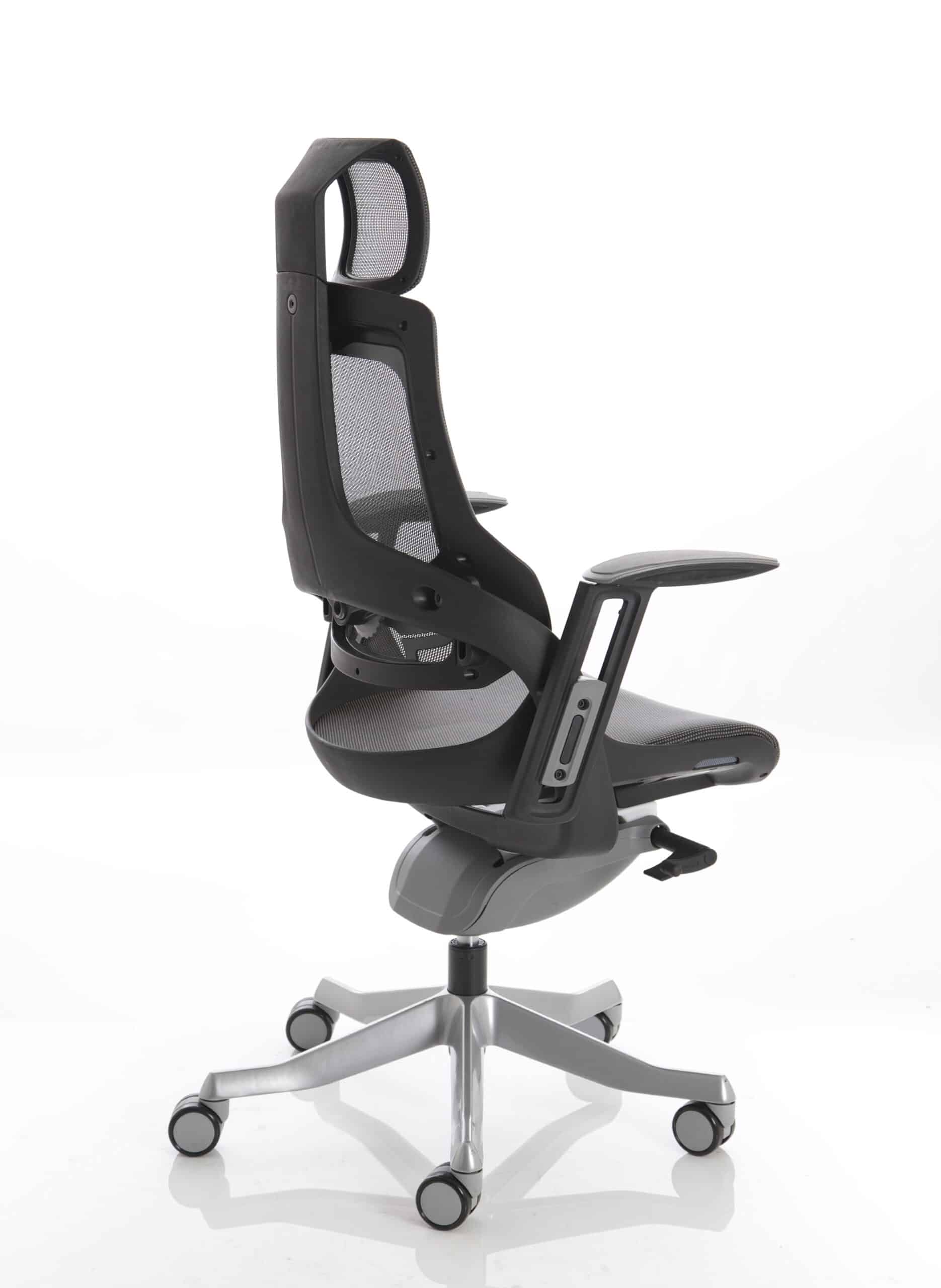 Zure High Back Black Shell Executive Office Chair with Arms - Image 4