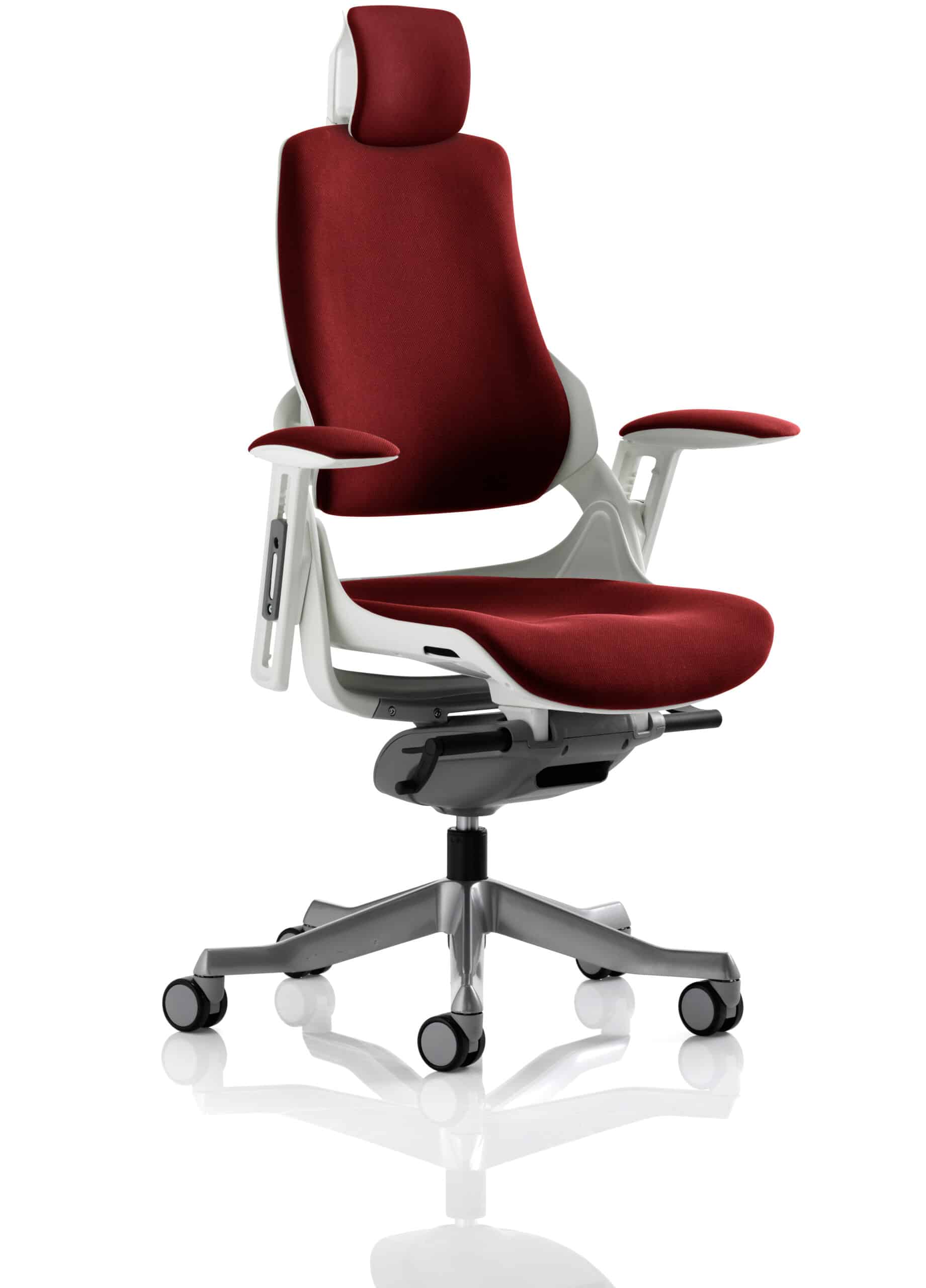 Zure High Back White Shell Executive Office Chair with Arms - Image 68